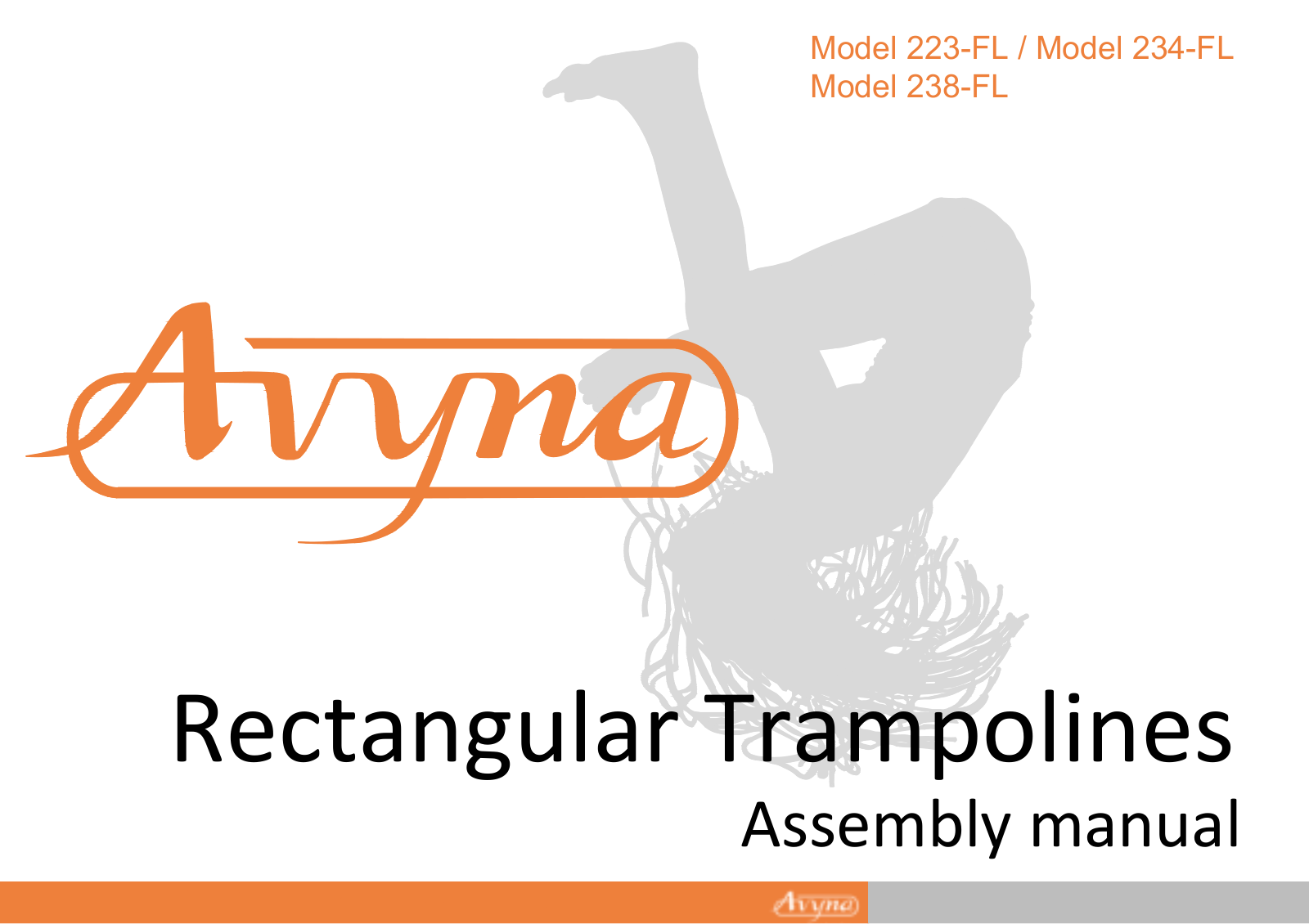 Avyna 223-FL, 234-FL, 238-FL Assembly manual