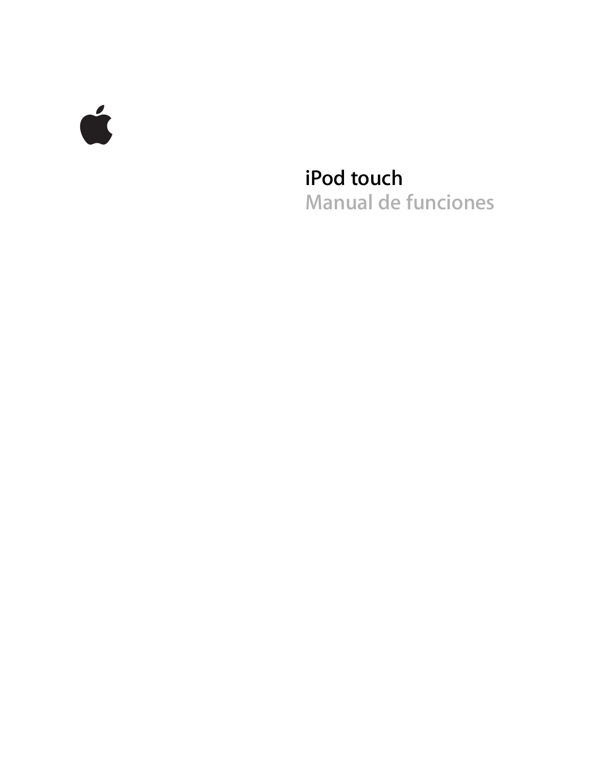 Apple iPod Touch Manual de Funciones