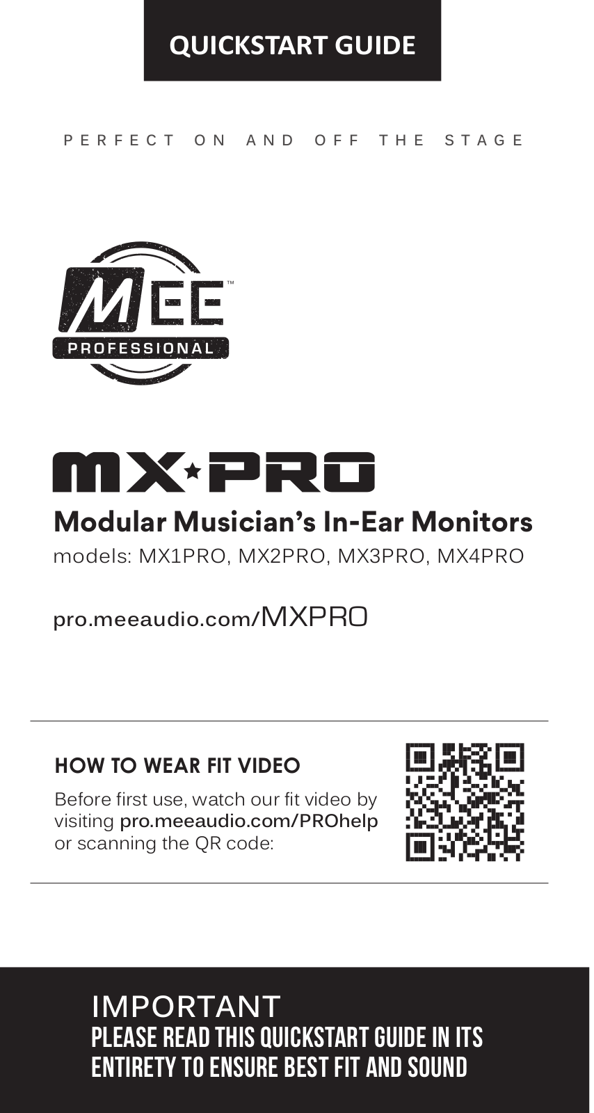 mee audio MXPRO User Manual