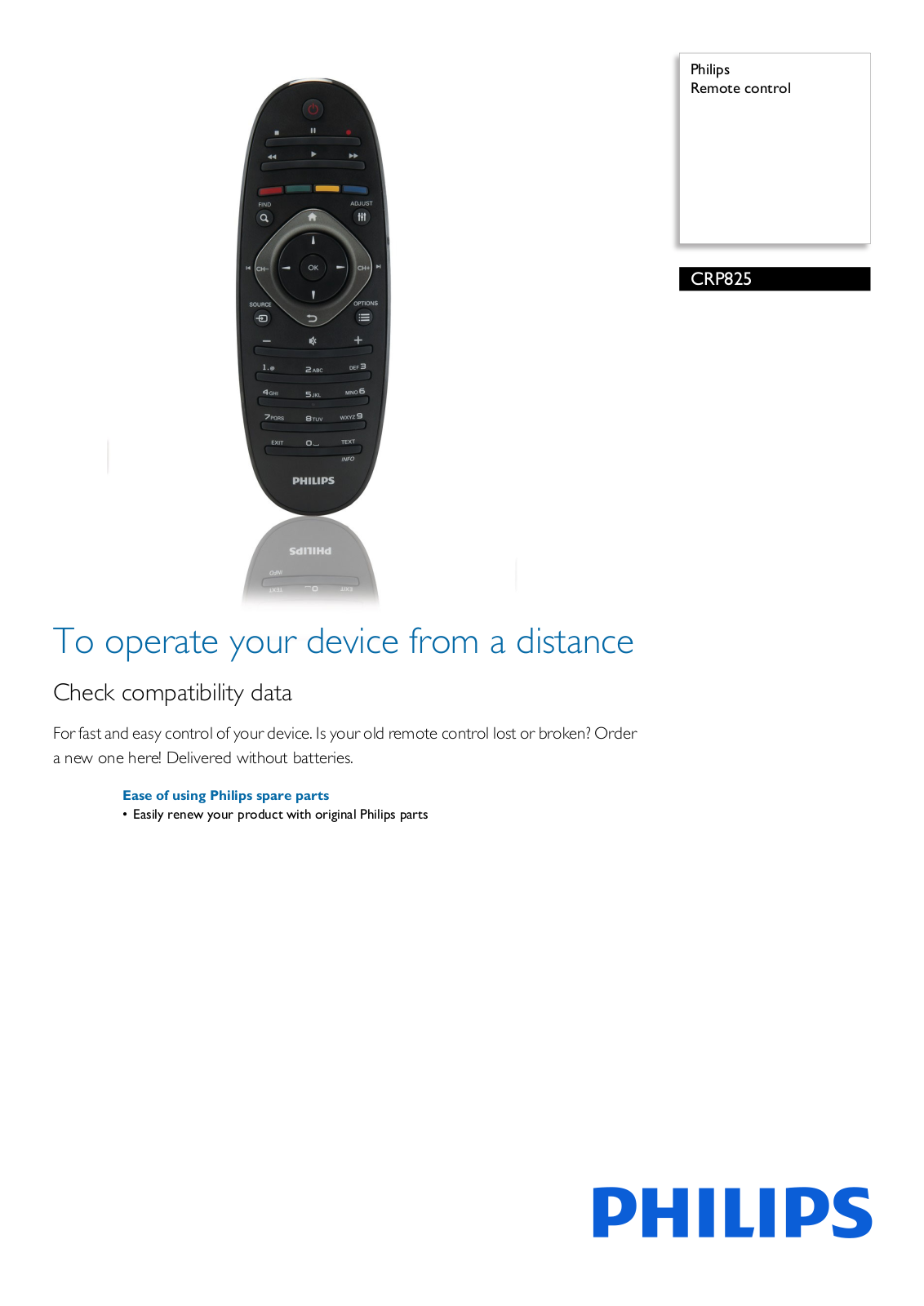 Philips CRP825/01 leaflet - ManualMachine.com