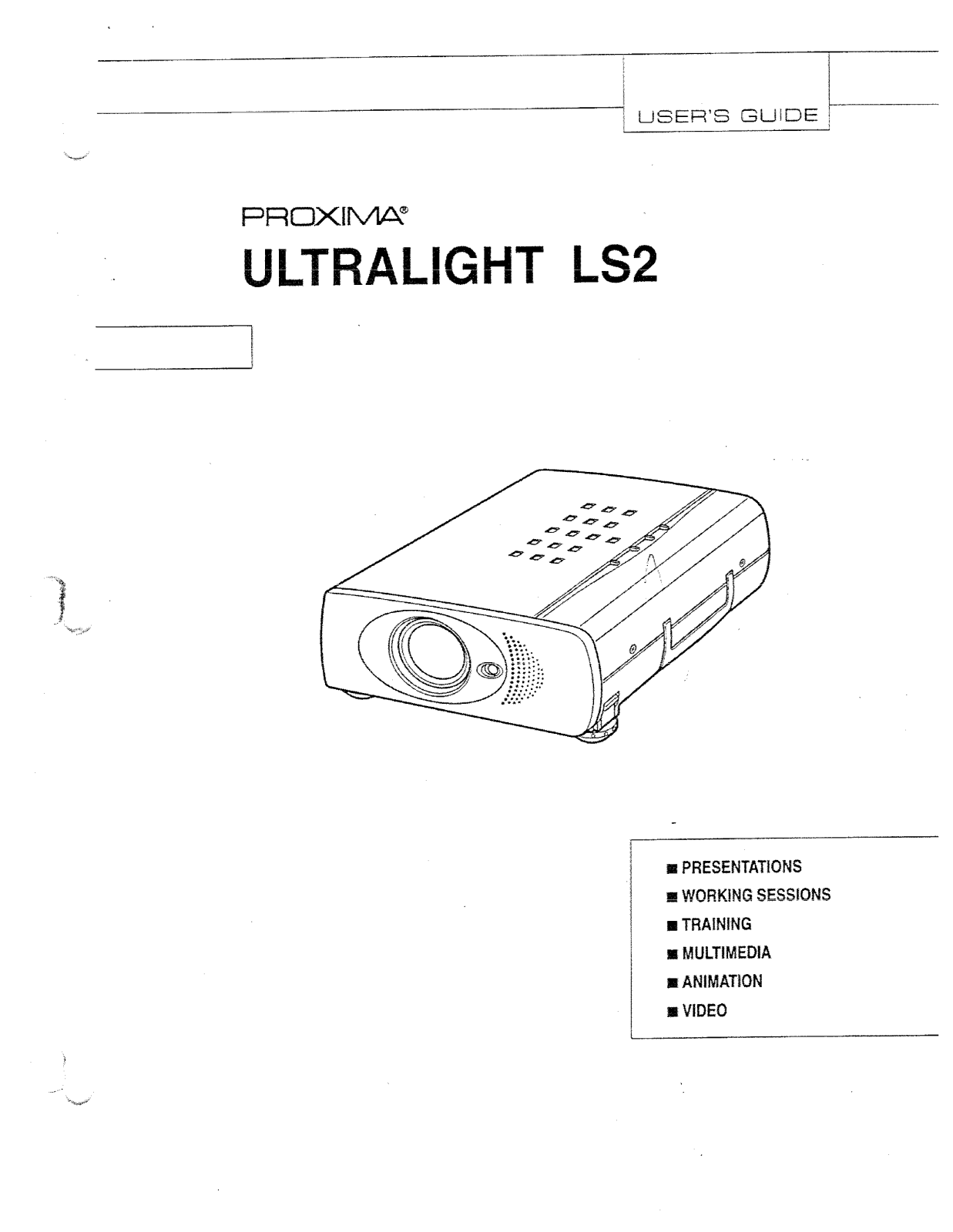 Ask Proxima Ultralight LS2 User Manual