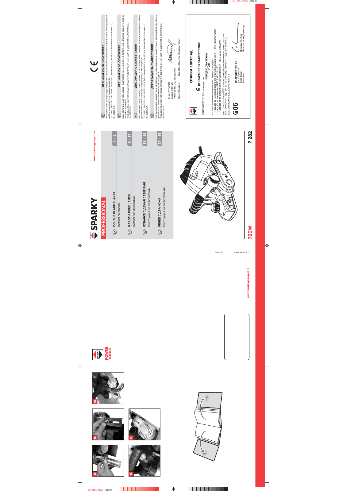 Sparky Group P 282 User Manual