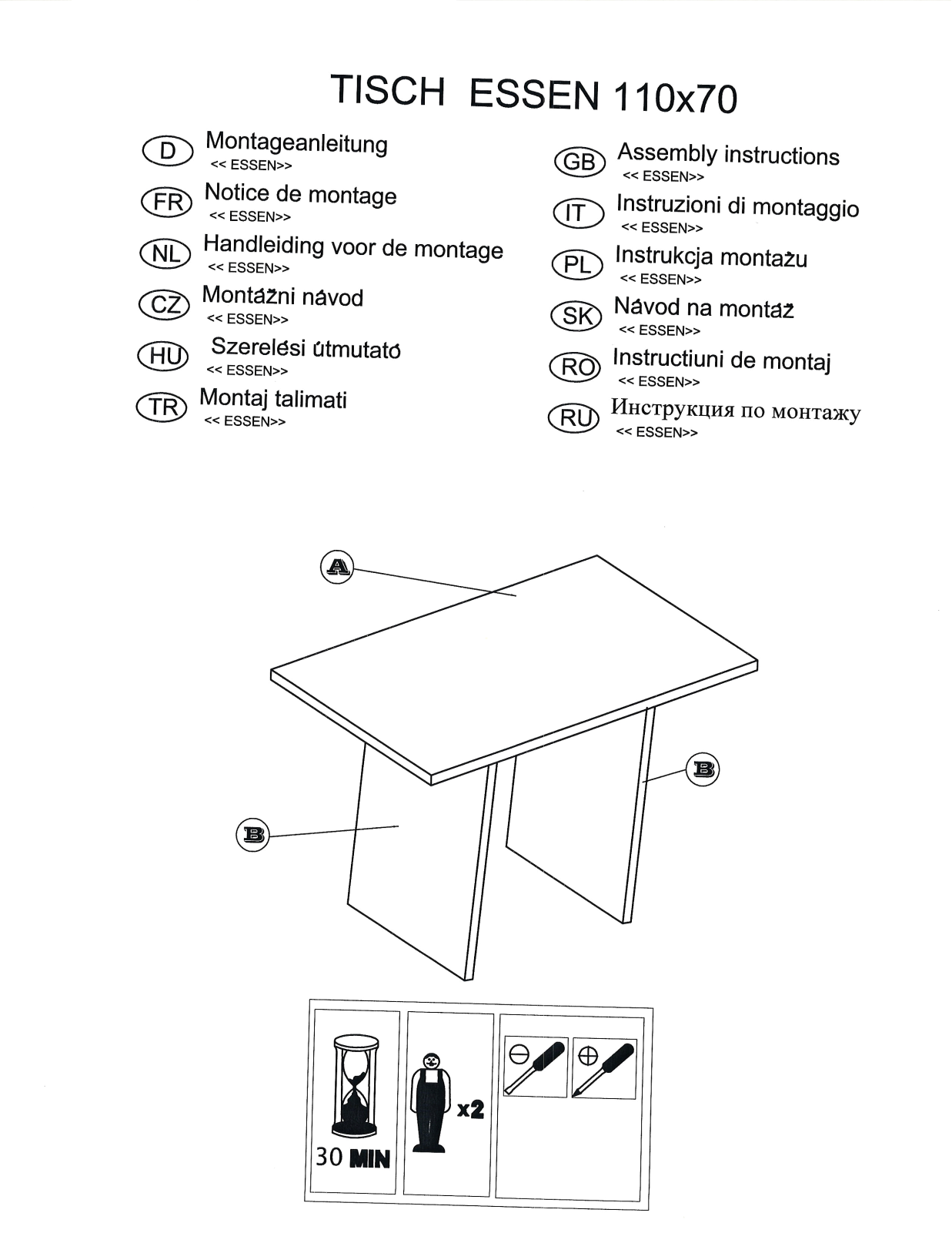 Home affaire Essen Assembly instructions