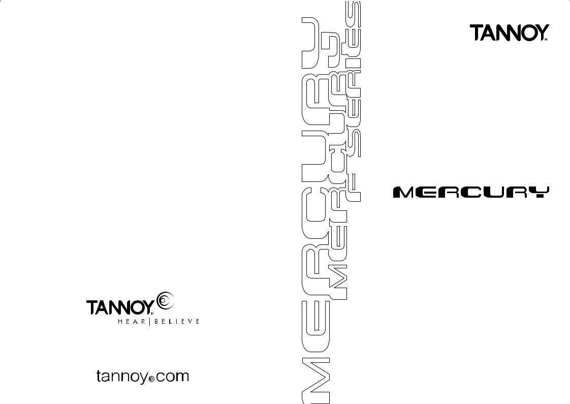 TANNOY MERCURY User Manual
