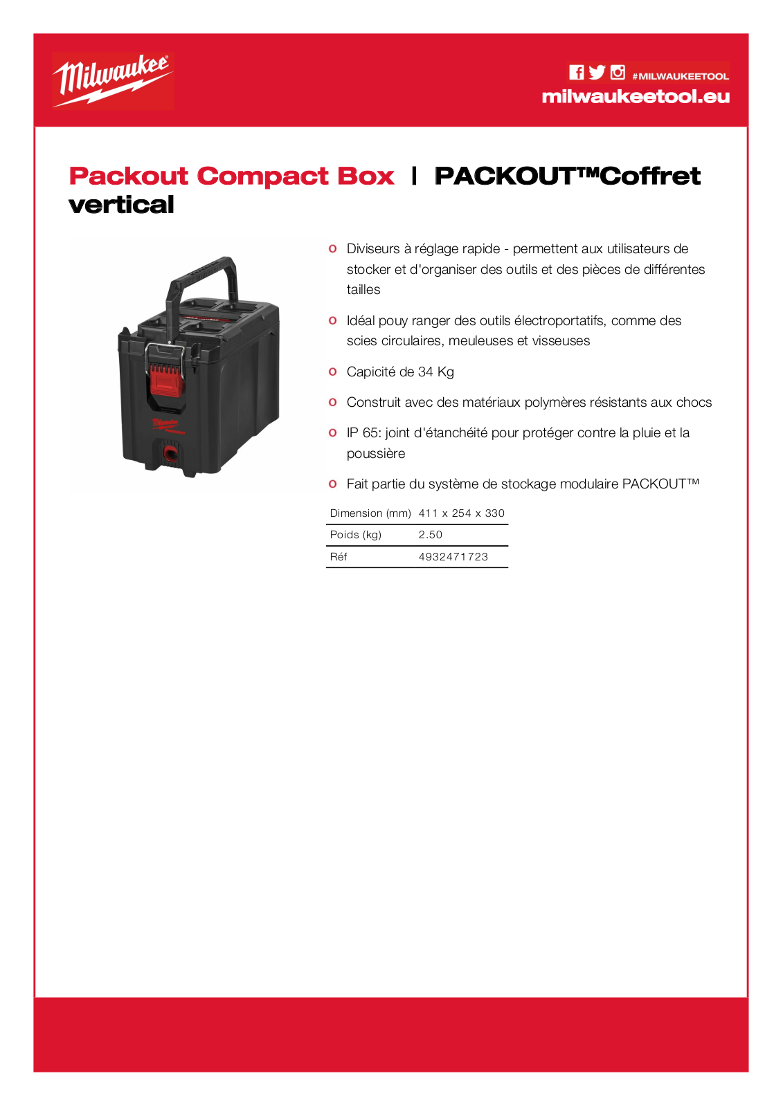 Milwaukee 4932471723 Specification - ManualMachine.com