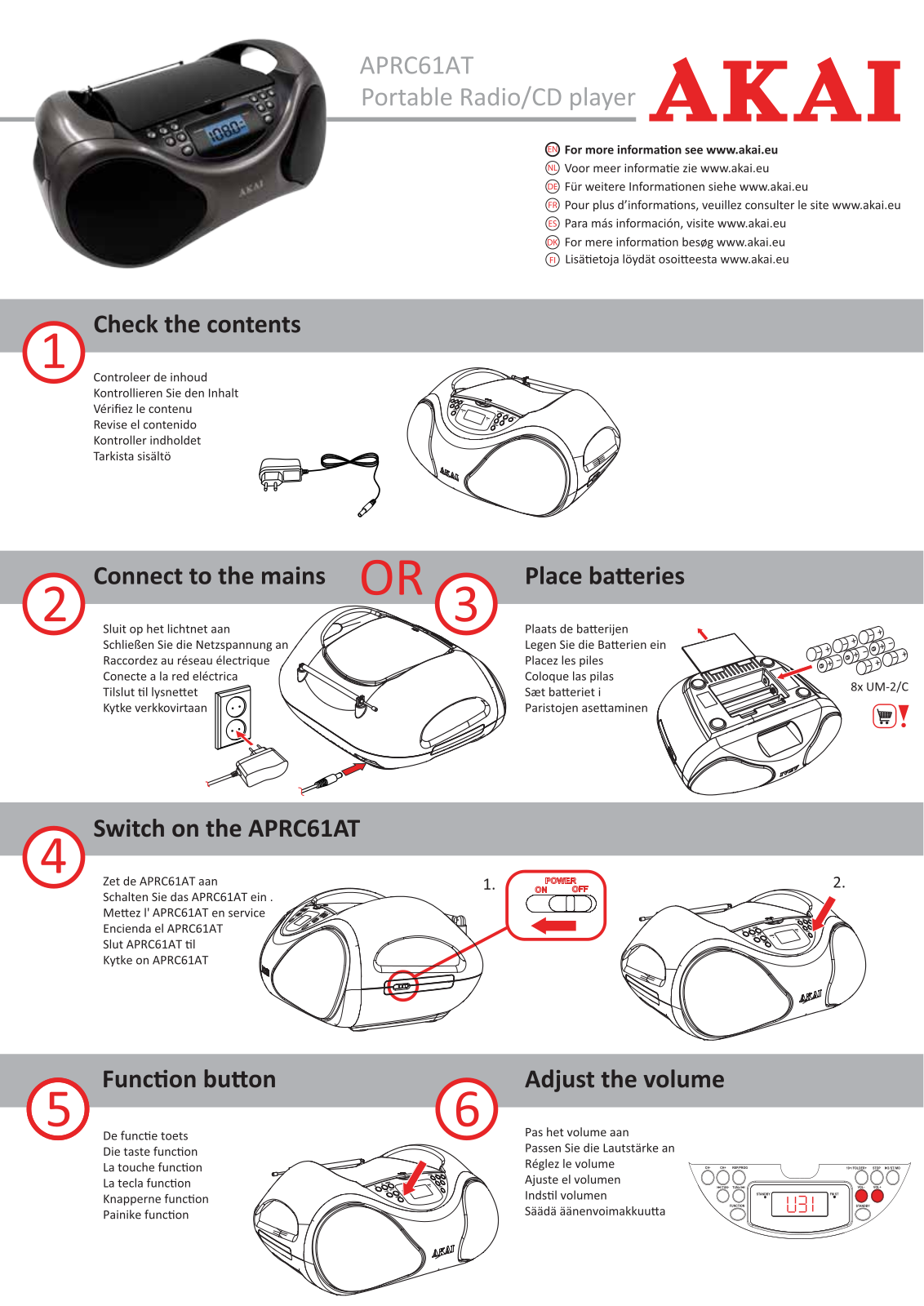 AKAI APRC61AT Quick start guide - ManualMachine.com