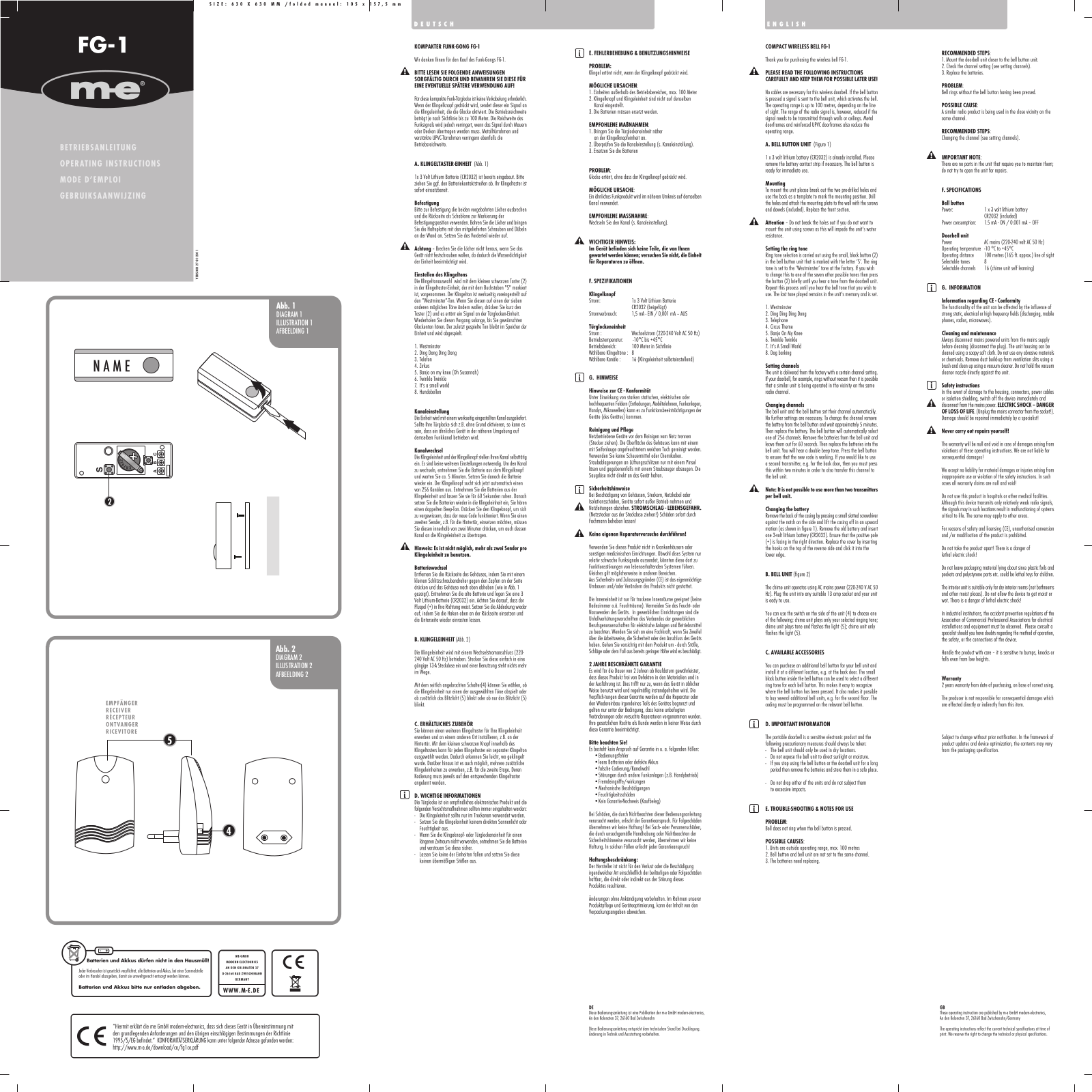 m-e FG-1 User guide