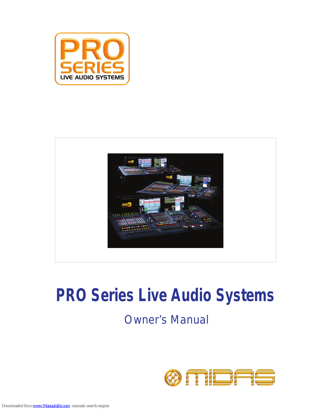 Midas PRO, PRO3, PRO6, PRO9 Owner's Manual