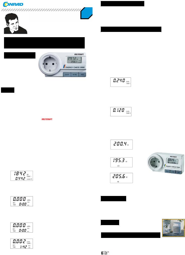 VOLTCRAFT Energy Check 3000 User guide