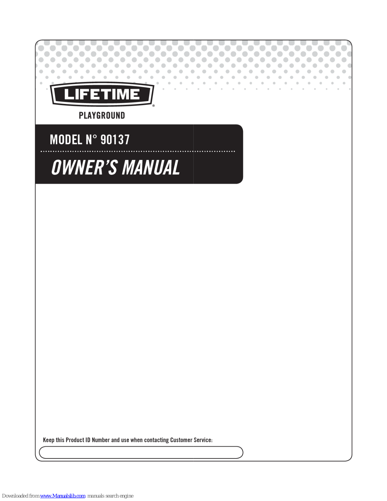 Lifetime 90137 Owner's Manual