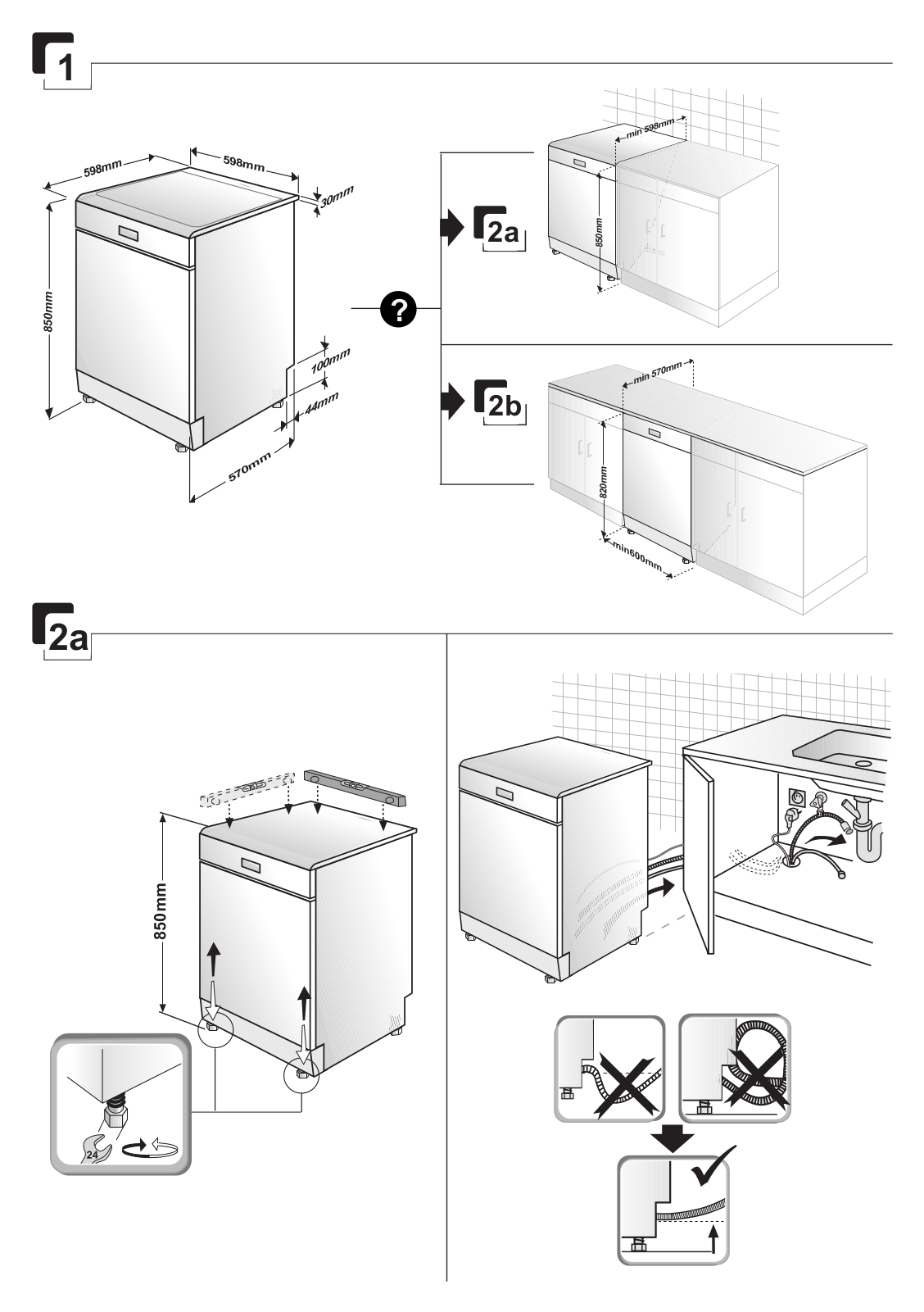 Beko DFN28424W, MDFN26431W, BDF1630X, BDF1620X, BDF1620W Installation manual