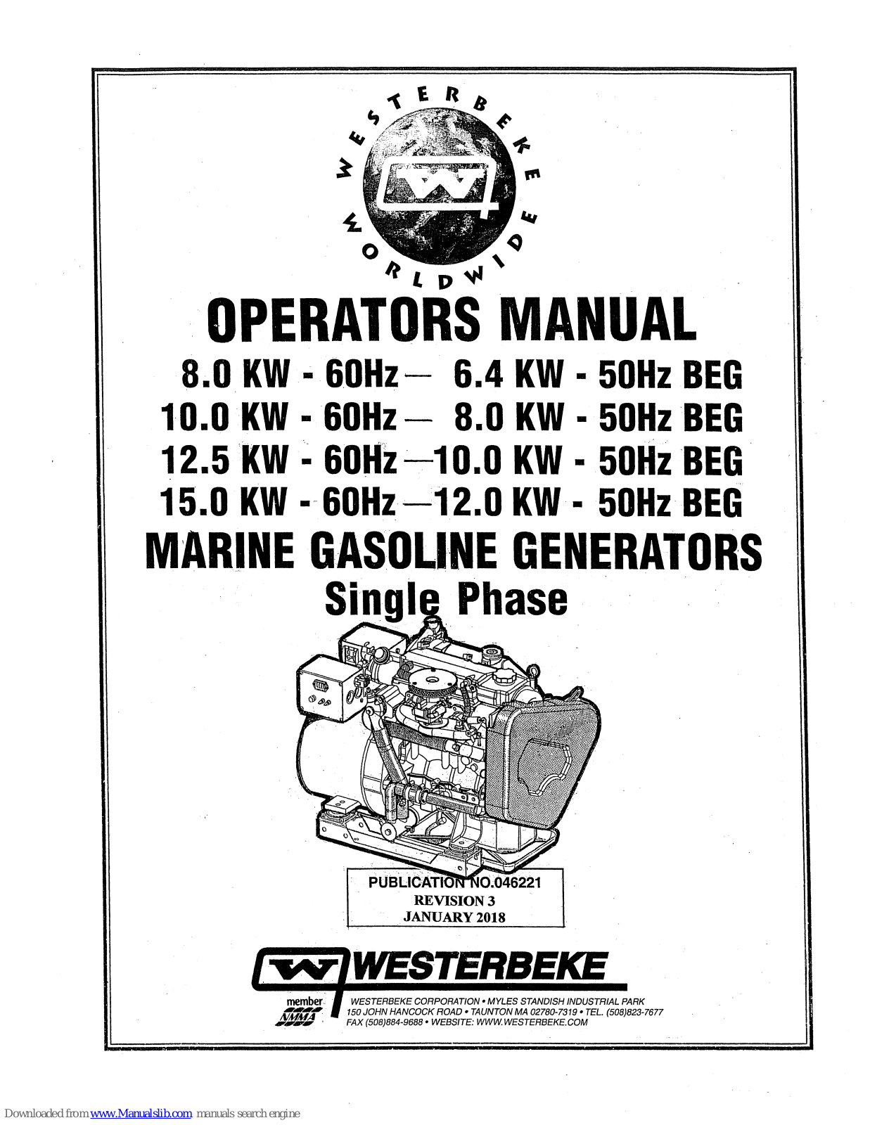 Westerbeke 10.0 BEG, 15.0 BEG, 8.0 BEG, 12.5 BEG Operator's Manual - ManualMachine.com