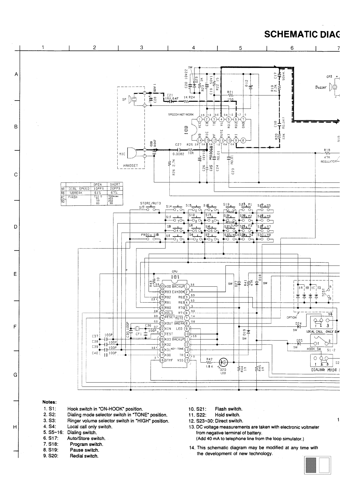 Panasonic KX-T2310 Diagram