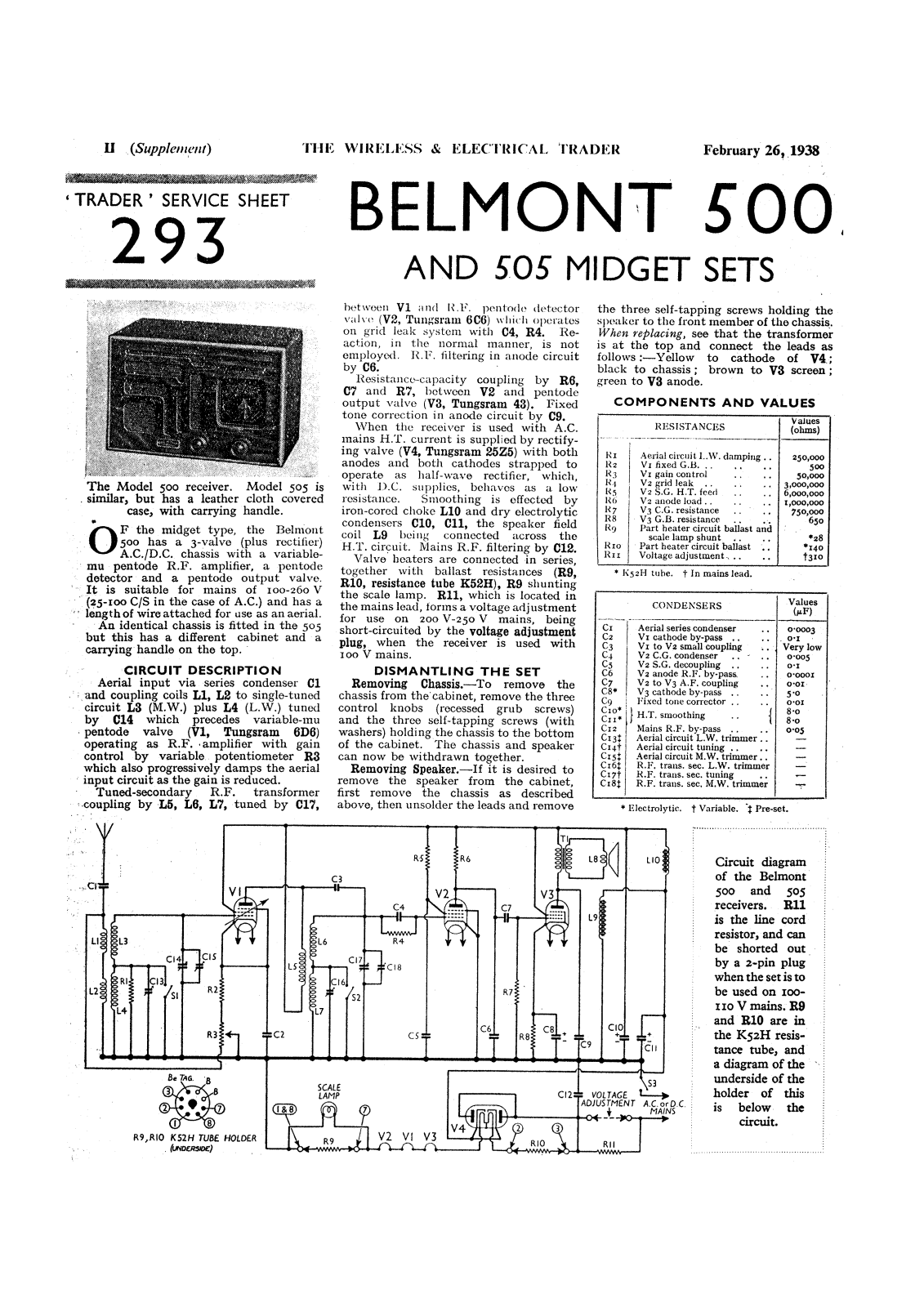 Belmont 500 schematic - ManualMachine.com