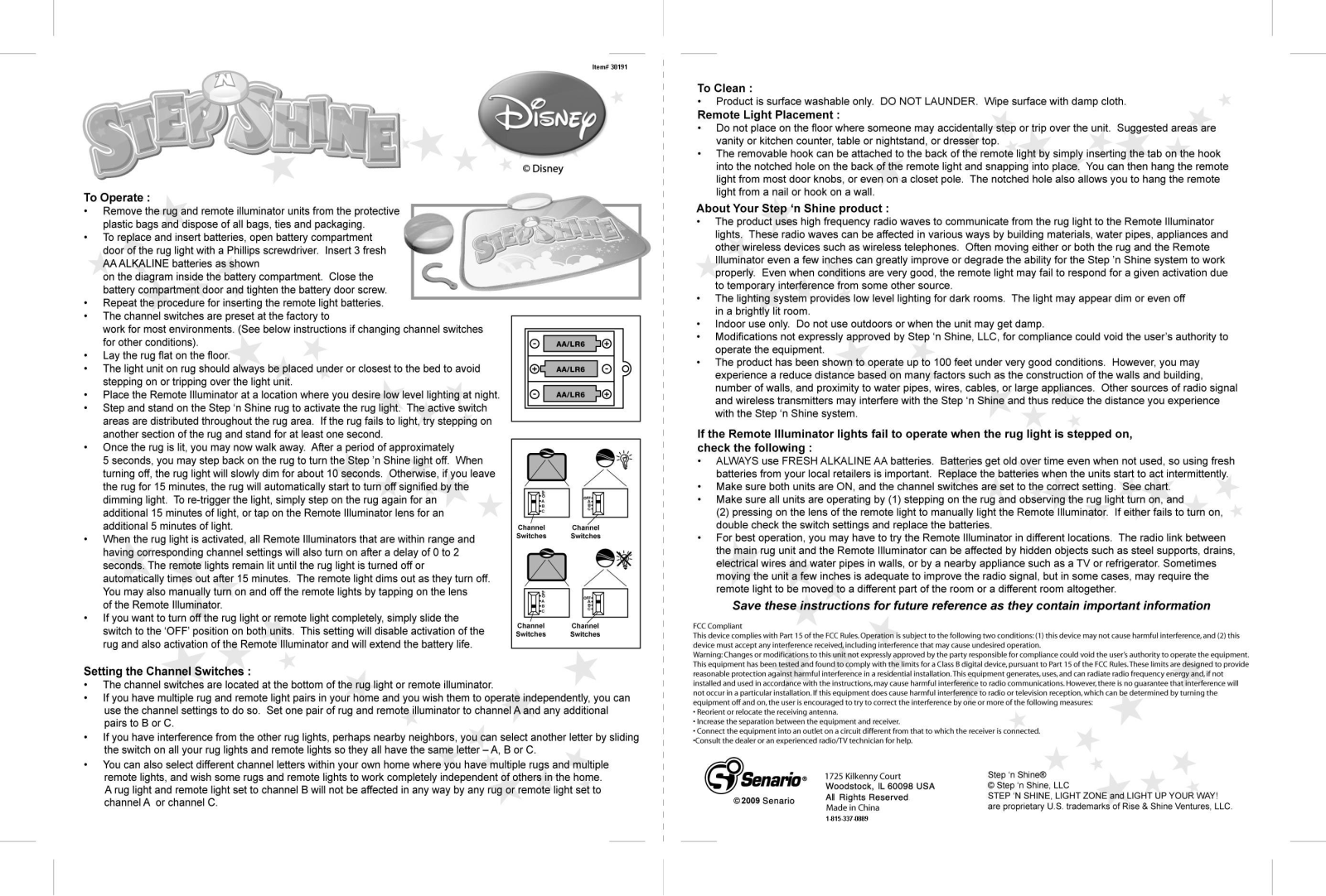 Senario 30191 User Manual