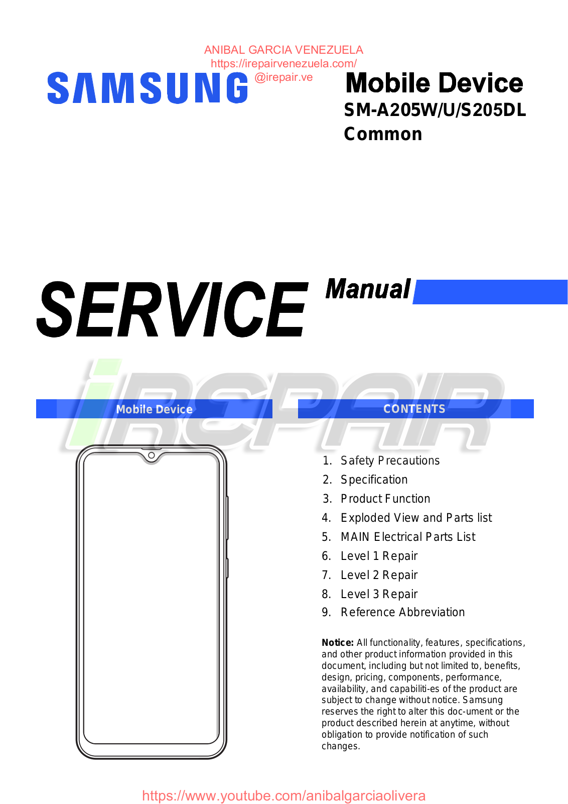 SAMSUNG SM-S205DL Service and repair manual