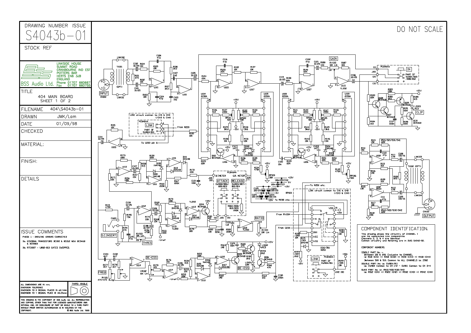 BSS DPR-404, DPR-S4043B Schematic
