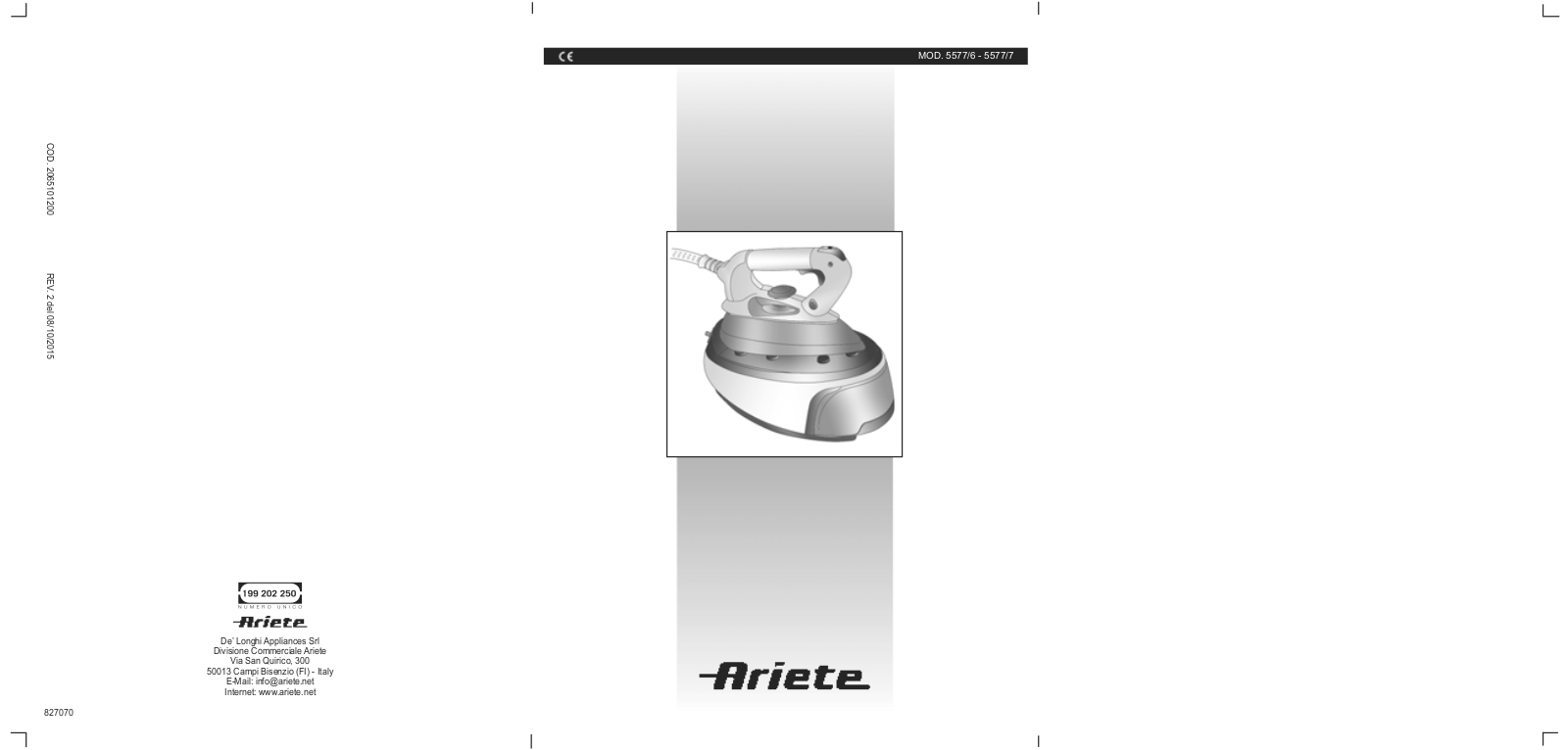 Ariete 5577 User Manual