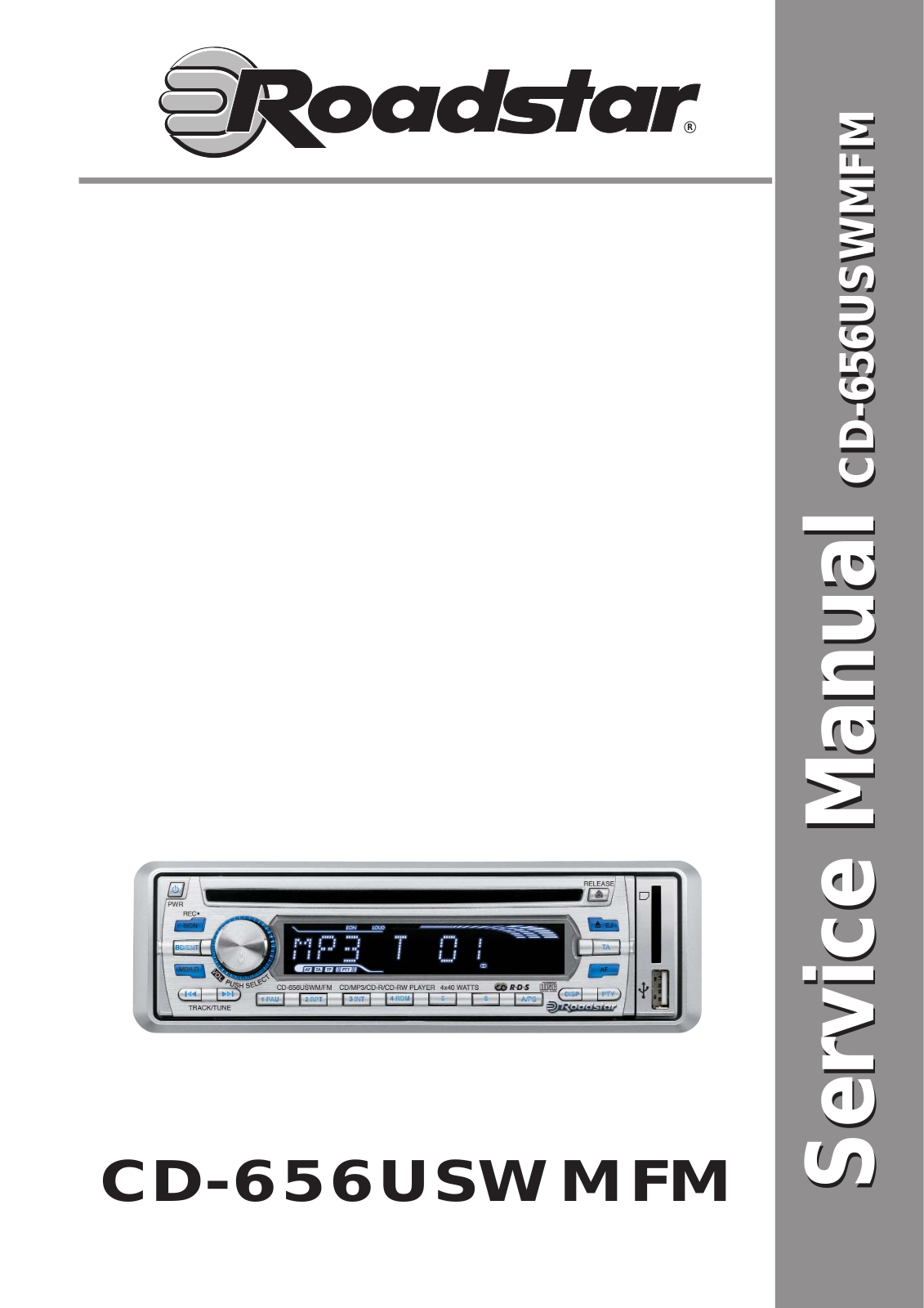 Roadstar CD-656USWMFM Service Manual