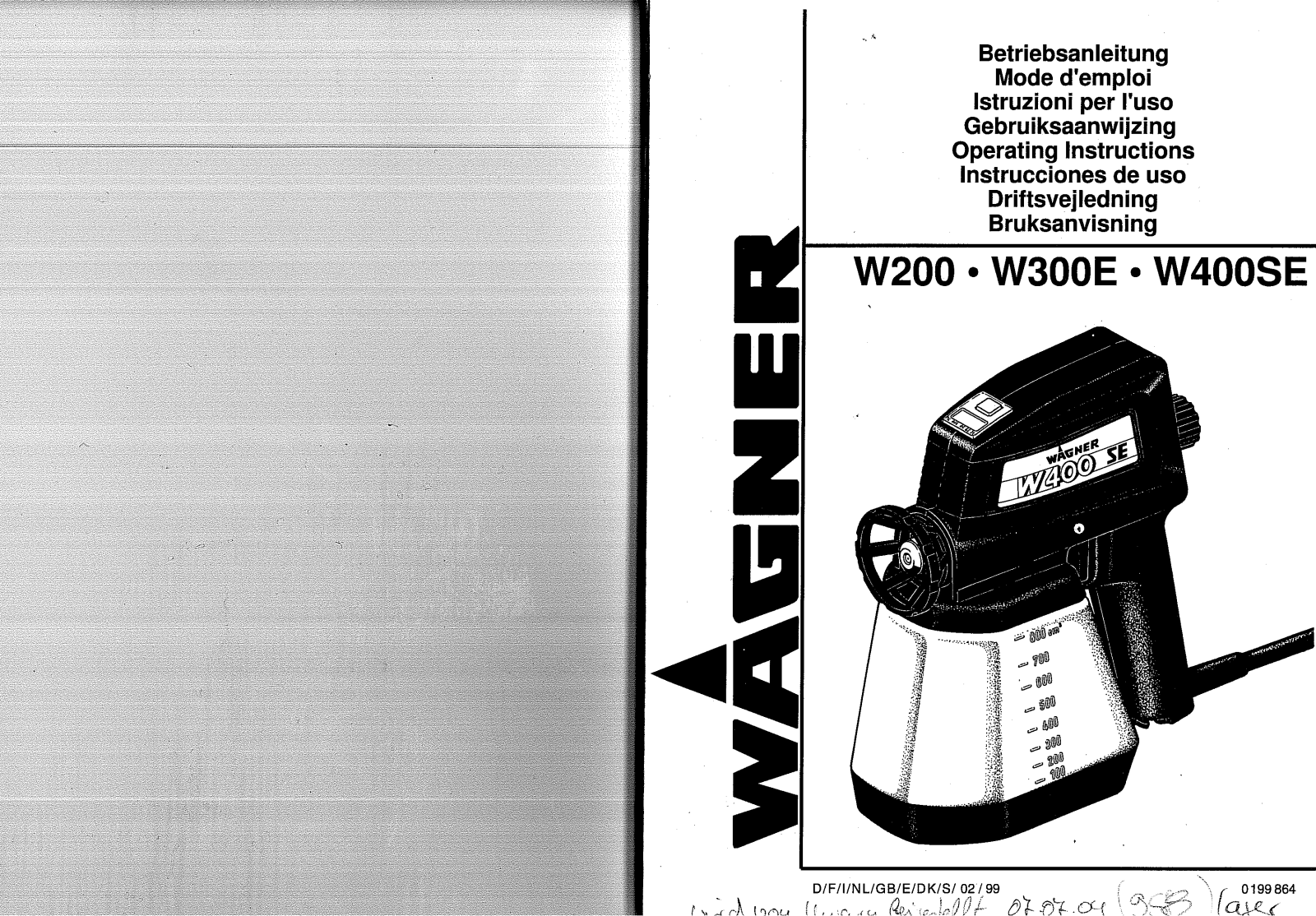 Wagner W400SE User Manual