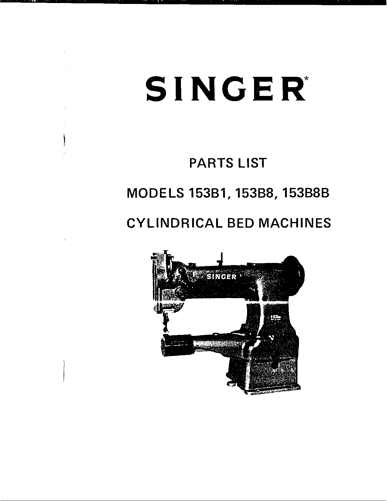 Singer 153B1, 153B8B, 153B8 User Manual