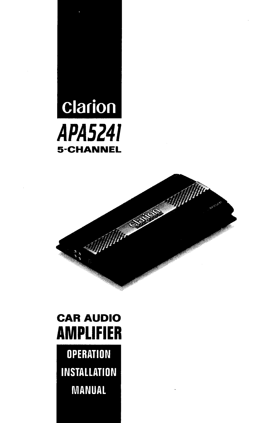 Clarion APA5241 User Manual