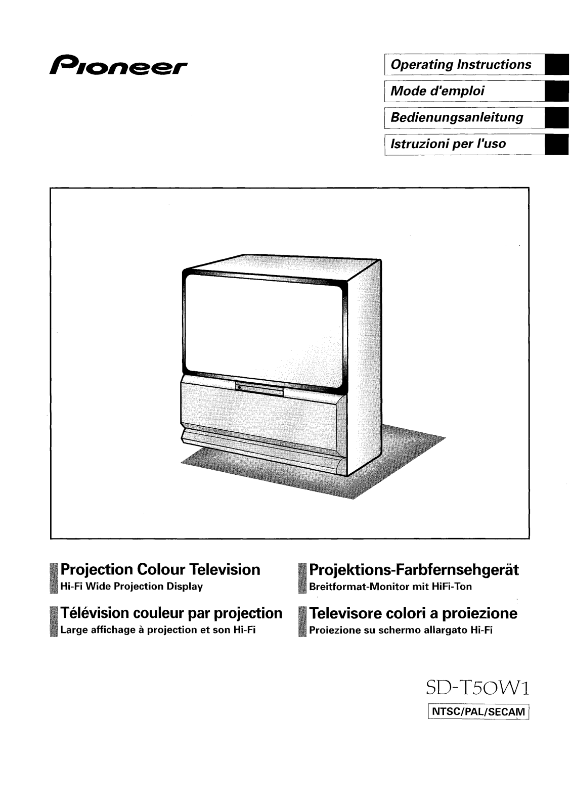 Pioneer SD-T50W1 User Manual