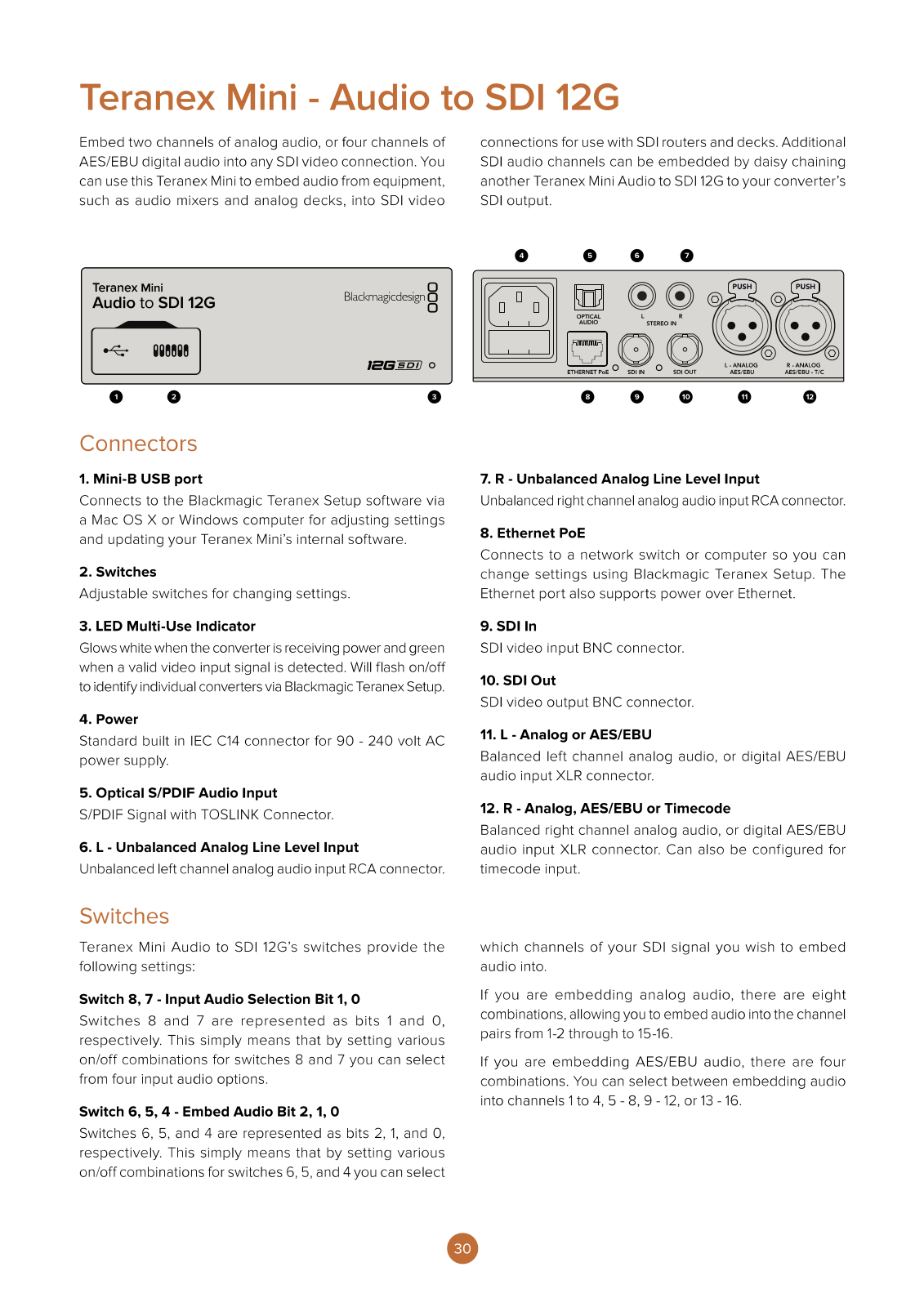 Black Magic Design BMD-CONVNTRM/CB/AUSDI Datasheet