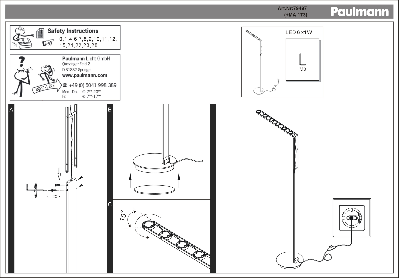 Paulmann 794.97 Safety instructions