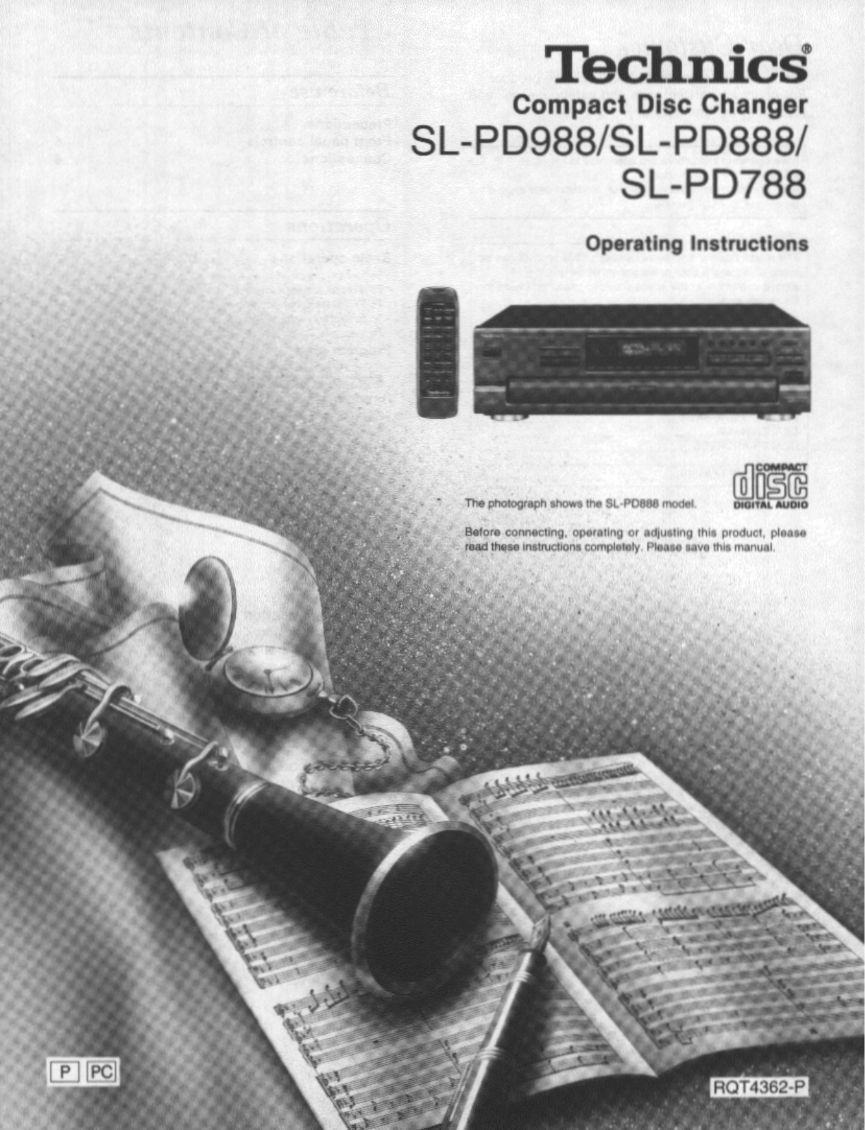 Panasonic SL-PD988, SL-PD888, SL-PD788 User Manual