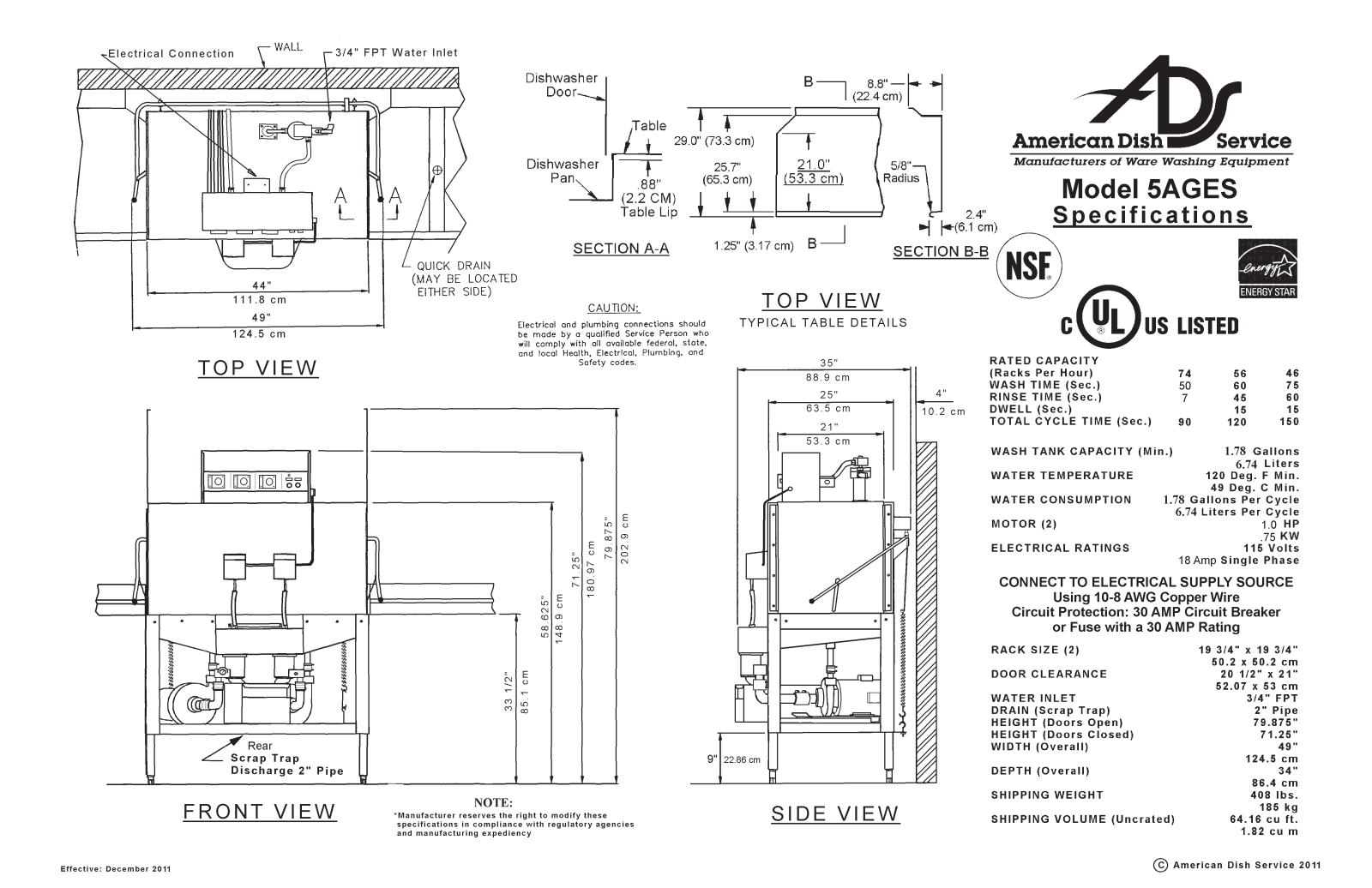 American Dish 5AGES User Manual