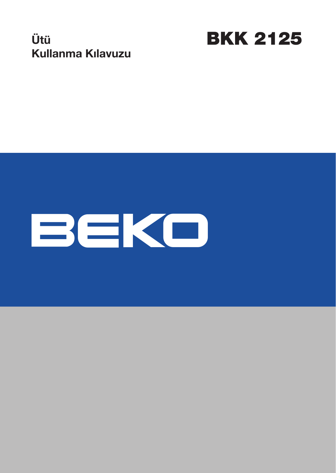 Beko BKK 2125 User Manual