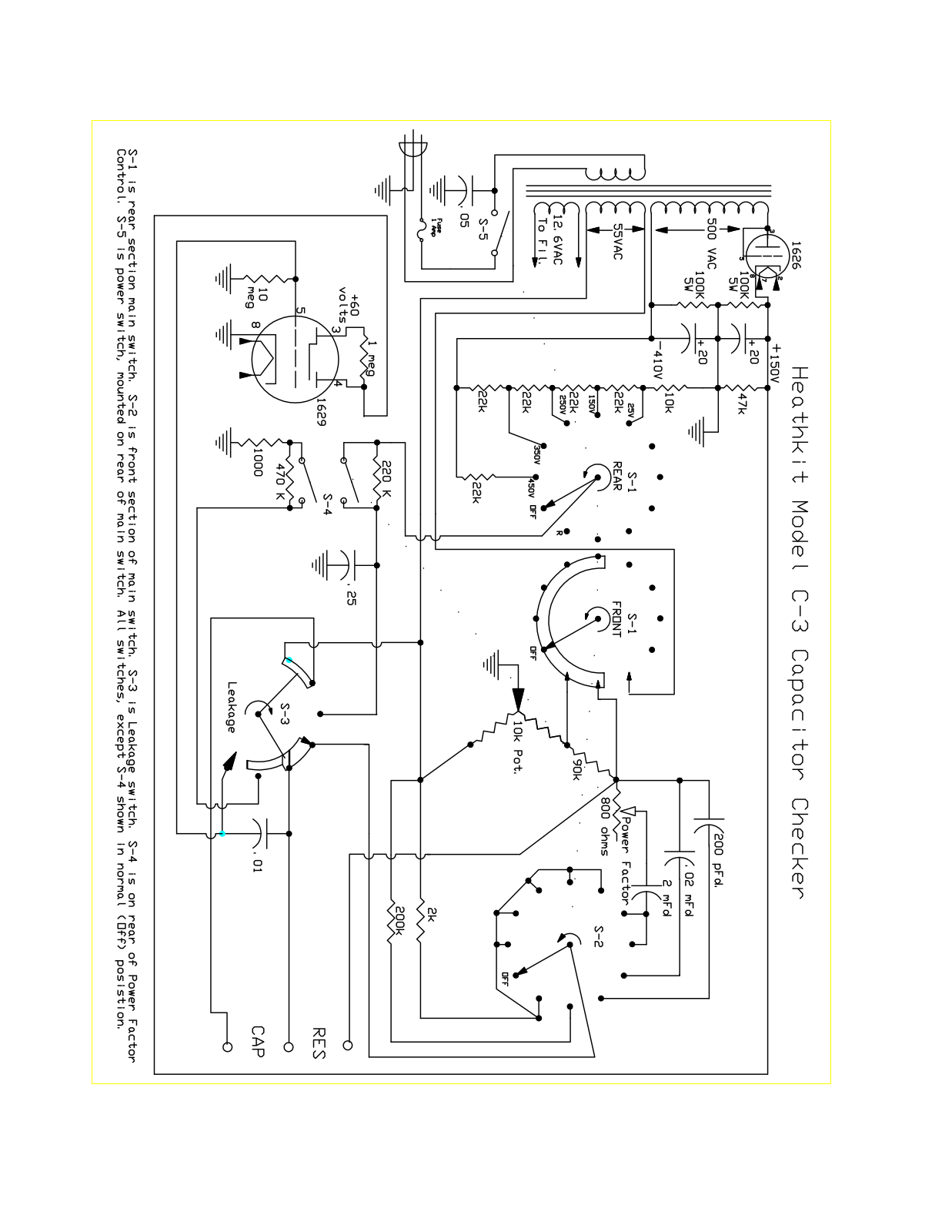 Heath Heathkit C-3 Schematic Diagram