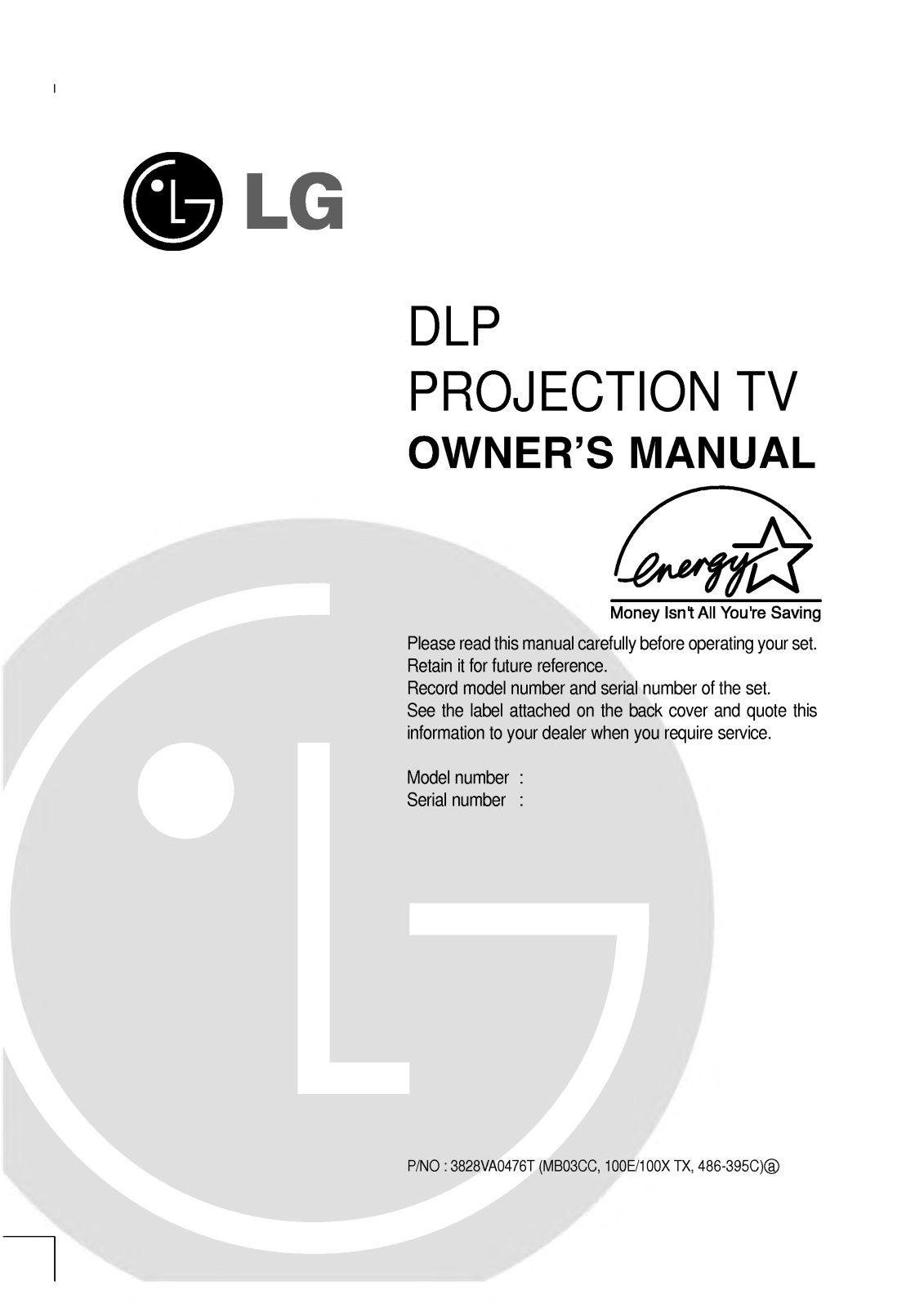 LG RT-52SZ60DB User Manual