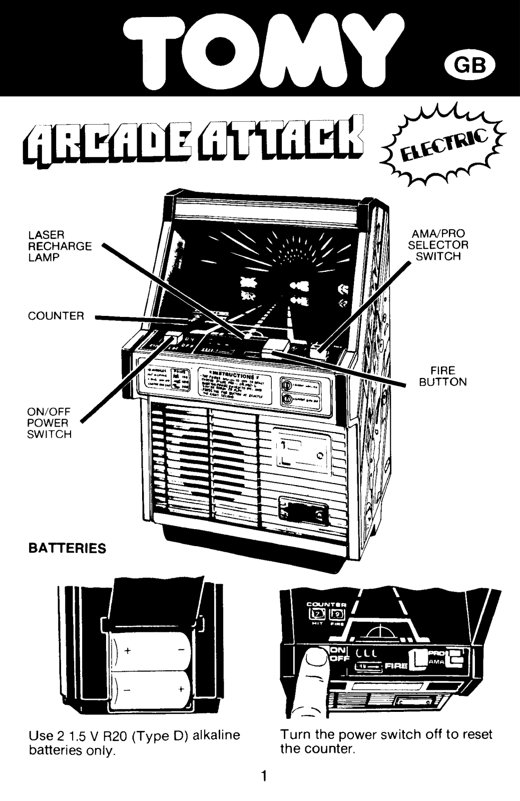 Tomy Arcade Attack User Guide