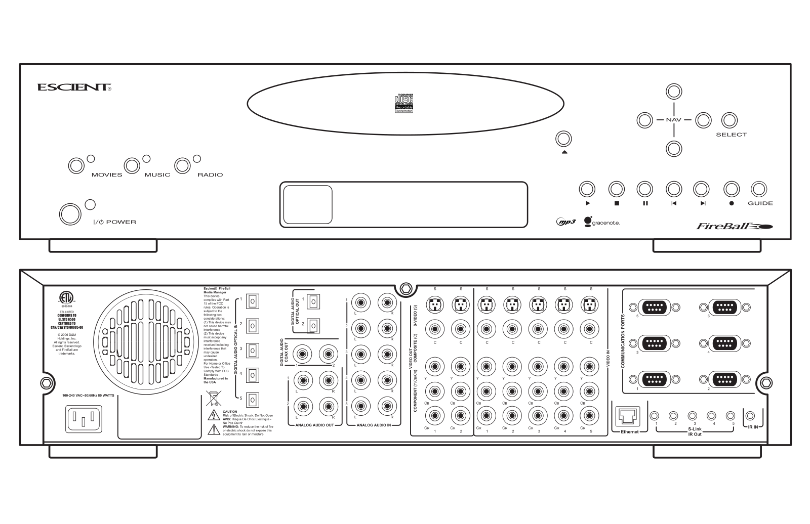 Escient Fireball AVX-552, Fireball MX-752 Owners manual