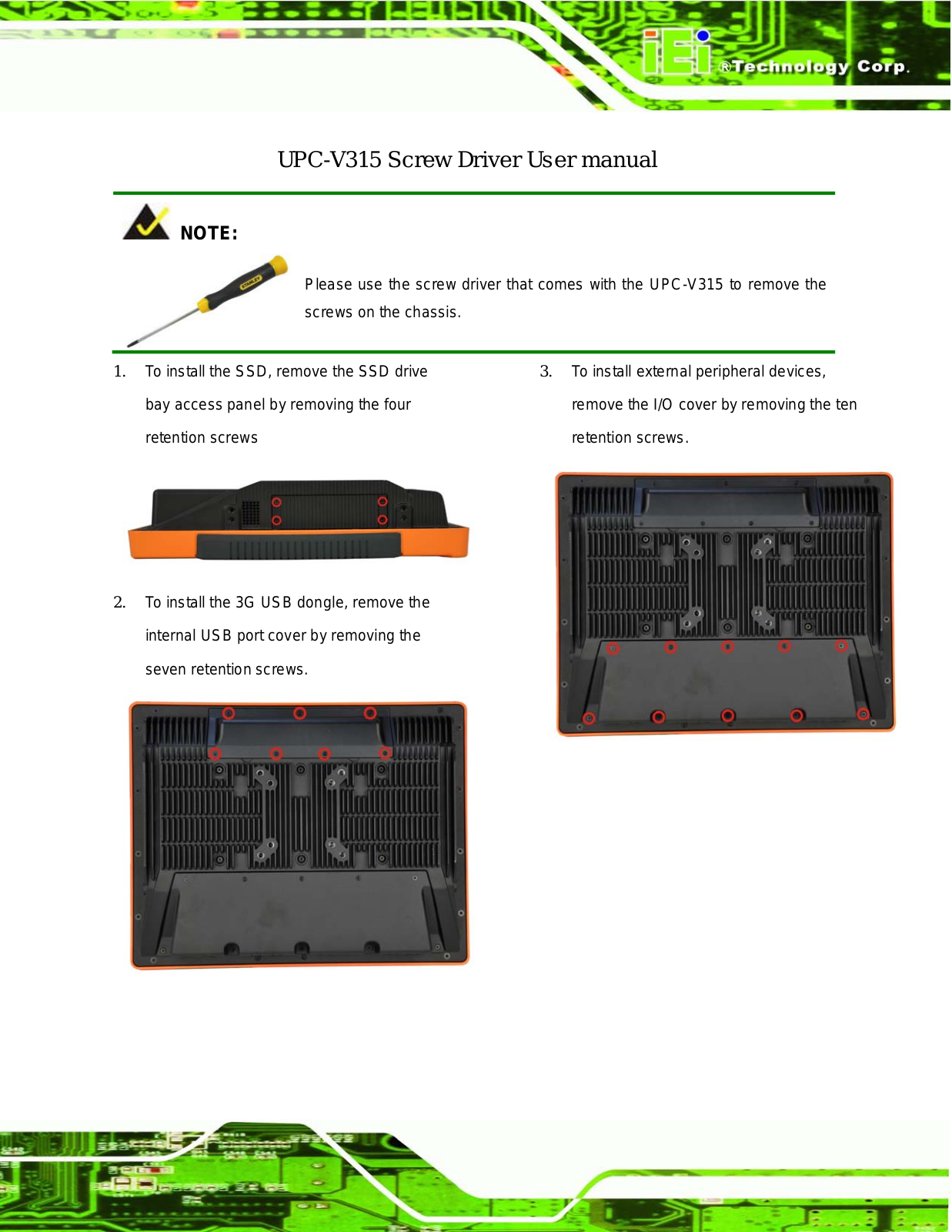 IEI Integration UPC-V315 User Manual