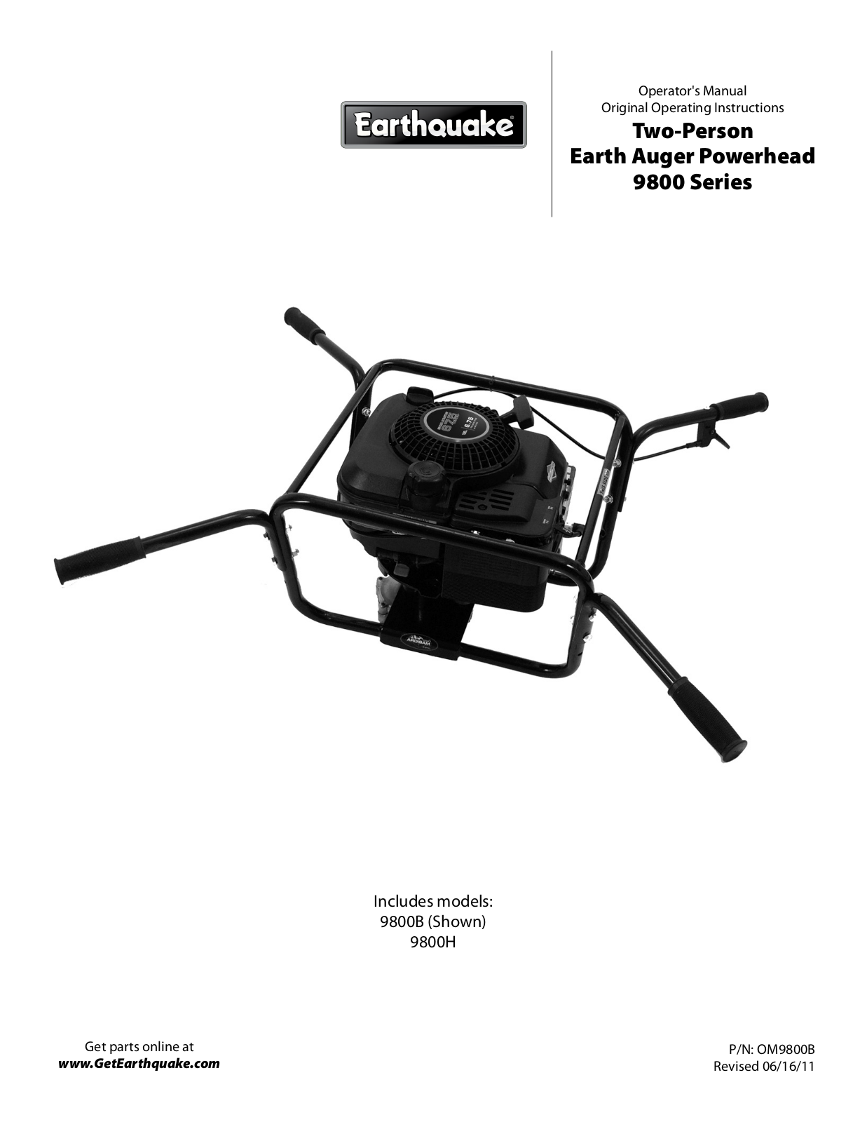 EarthQuake 9800H User Manual