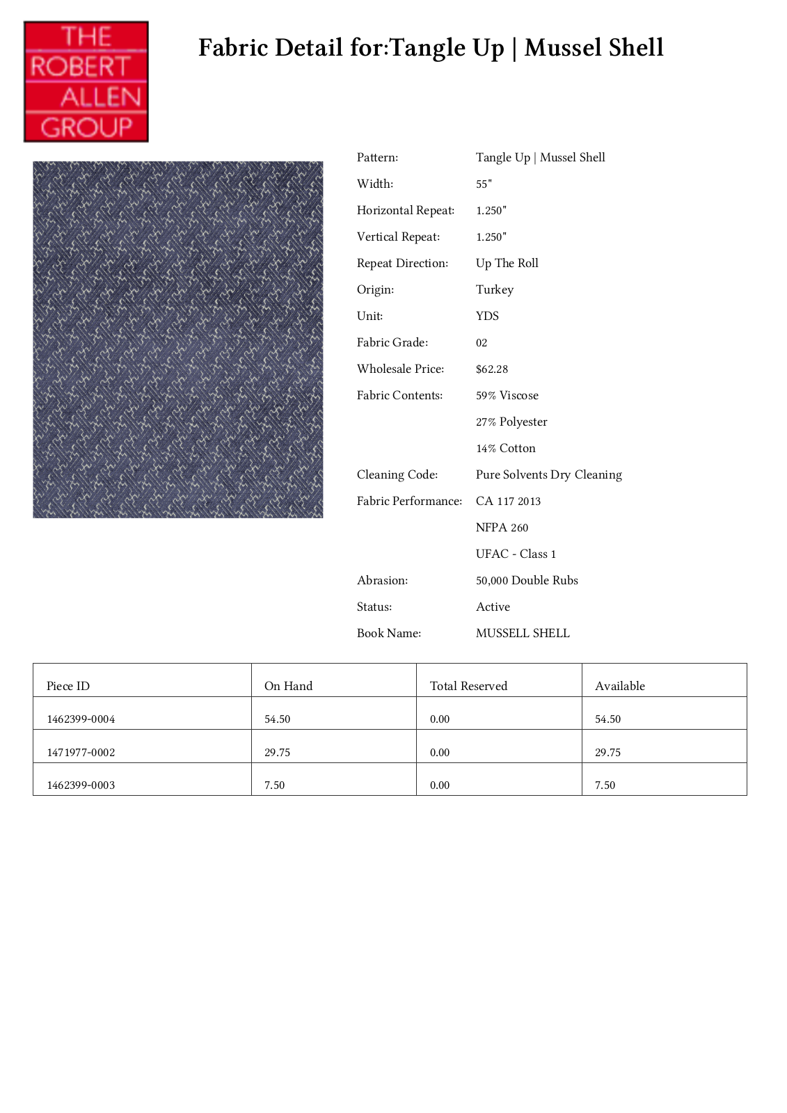 Robert Allen RALF1394 Specifications - ManualMachine.com