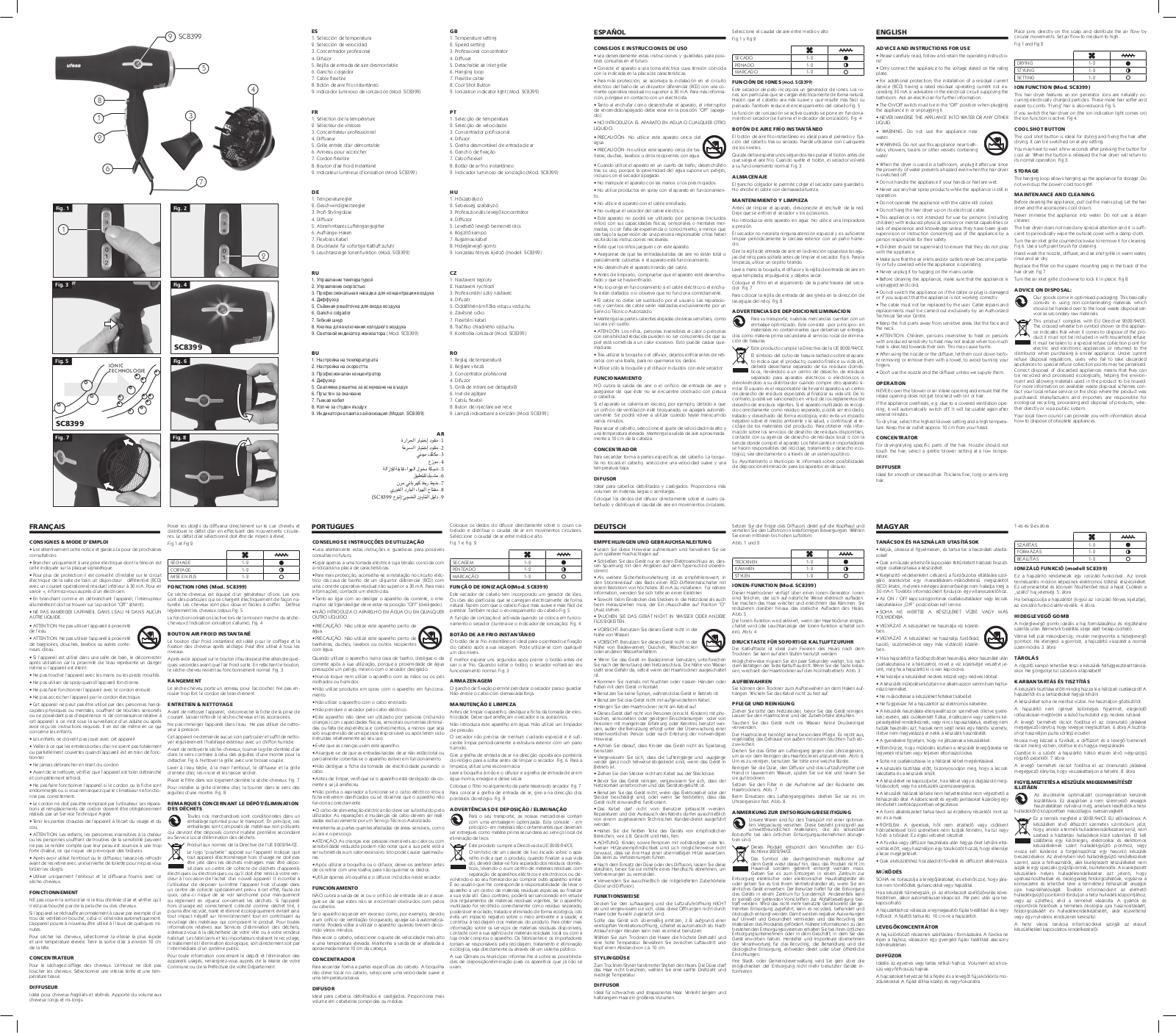 Ufesa SC8399, SC8398 User Manual