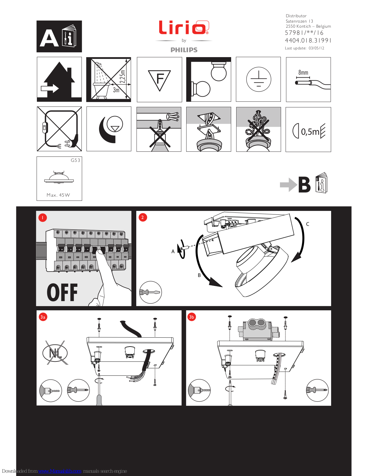 Philips Lirio 57981/**/16, 57981/**/16 Quick Start Manual - ManualMachine.com
