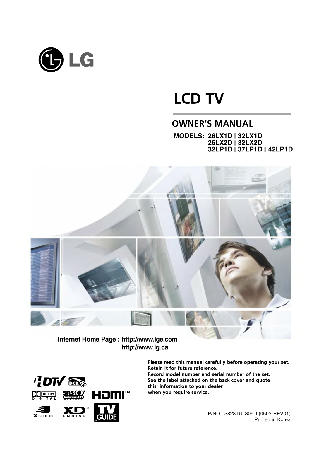 LG 37LP1D-UA, 32LP1D-UA User Manual