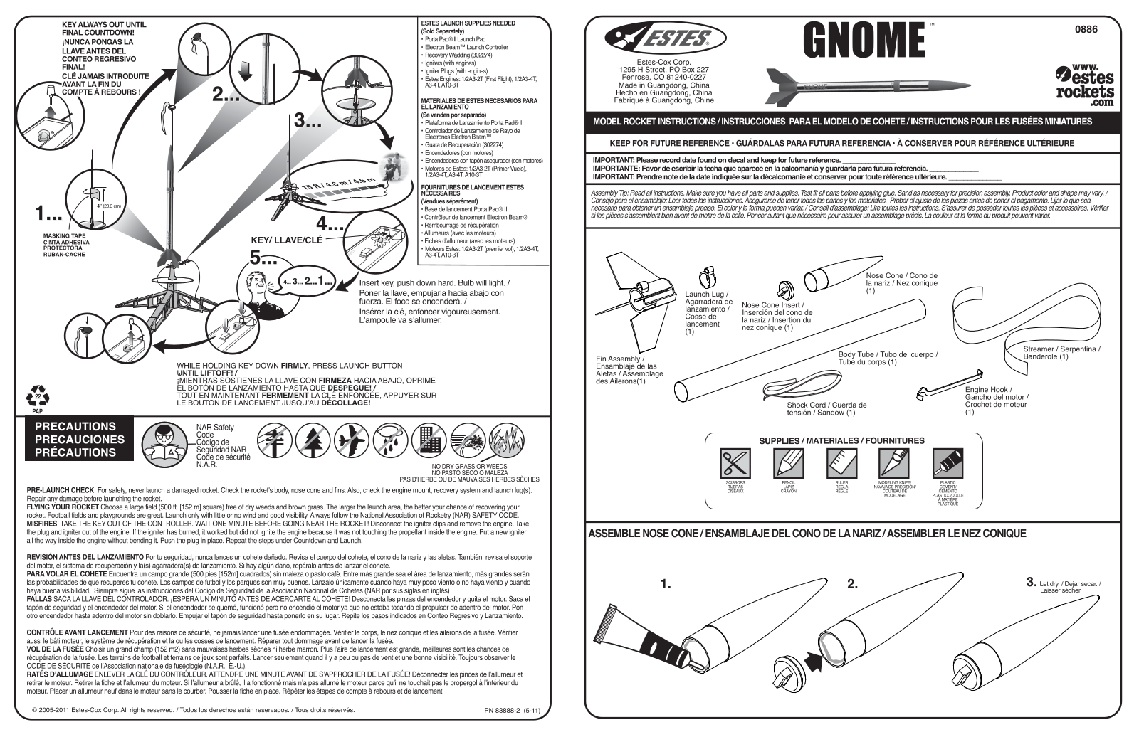 Estes Gnome, 0886 User guide - ManualMachine.com