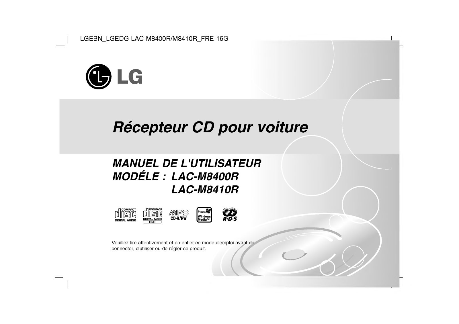 LG LAC-M8410R User Manual