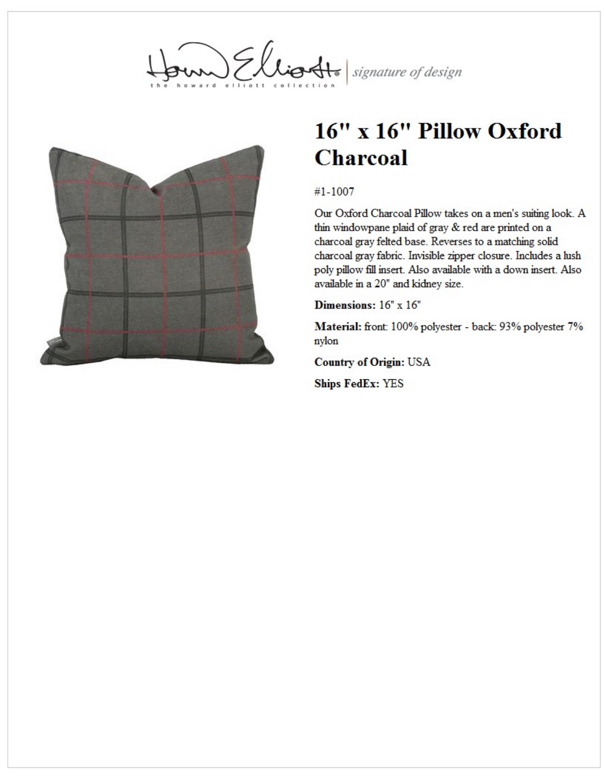 Union Rustic RD8198 Specifications Sheet