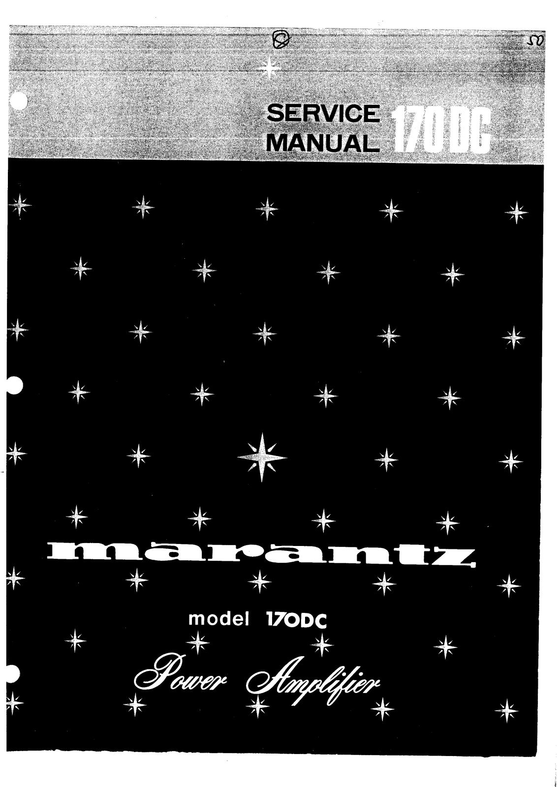 Marantz 170-DC, 170 DC Power Service Manual