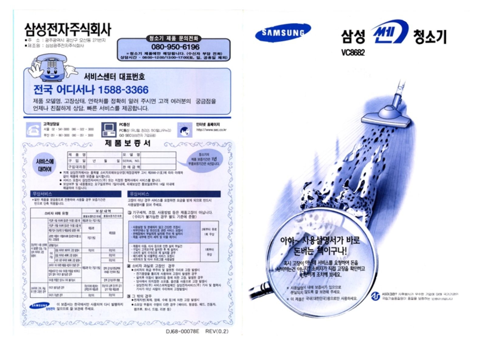 Samsung VC-8682 User Manual