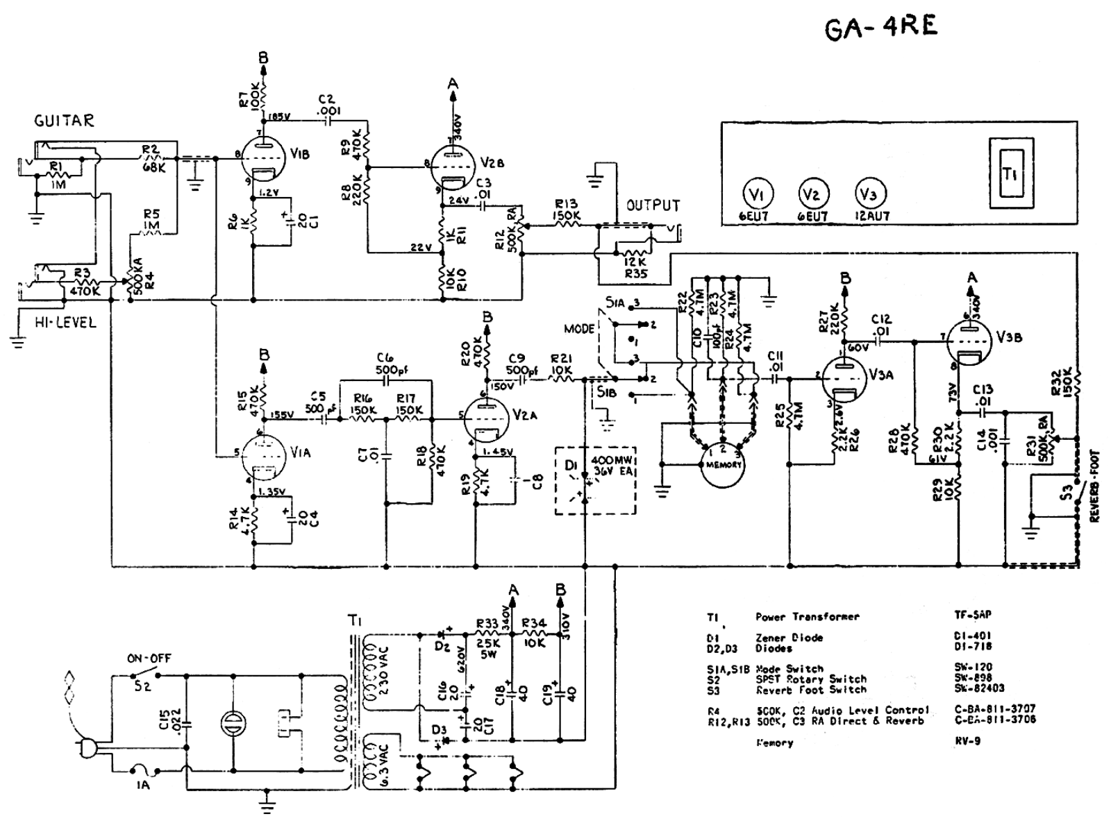 Gibson ga4re schematic