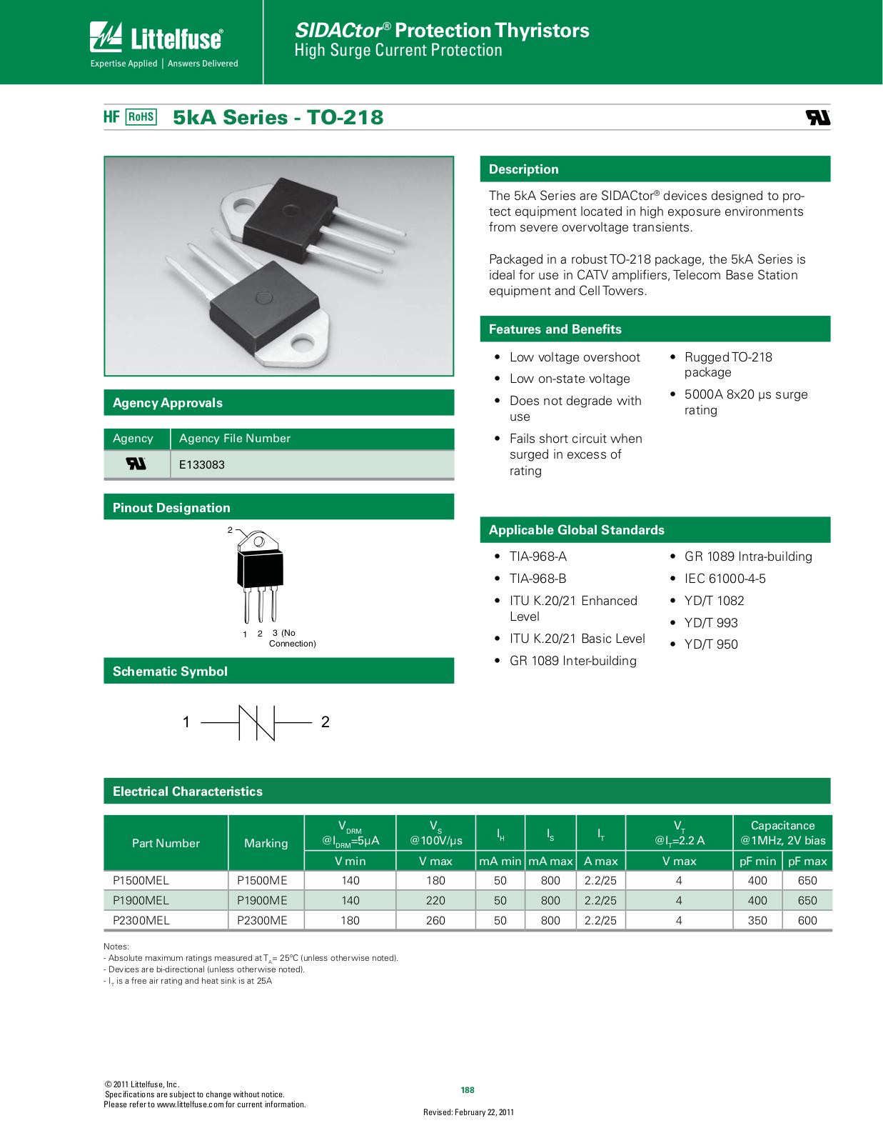 Littelfuse TO-218 User Manual