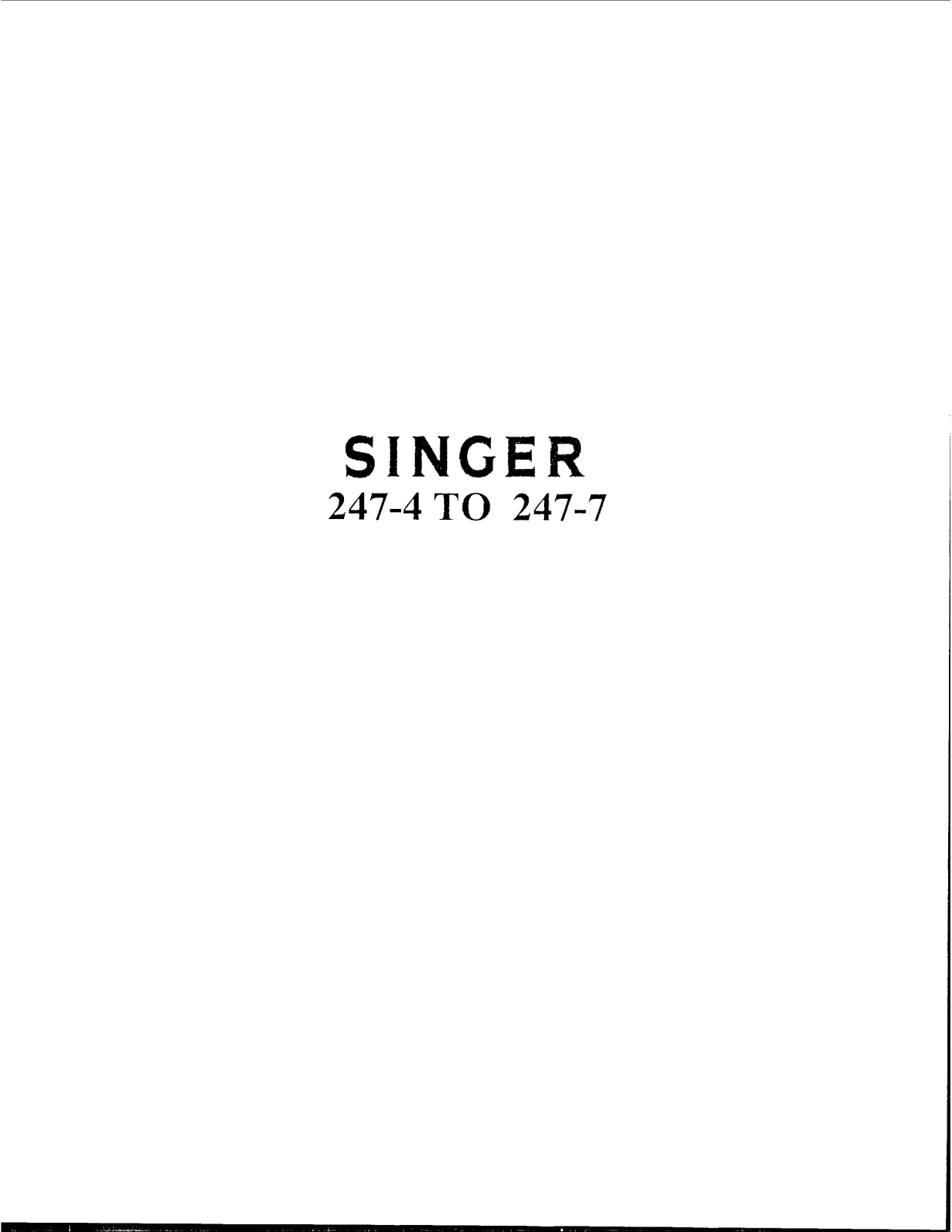Singer 247-6 User Manual